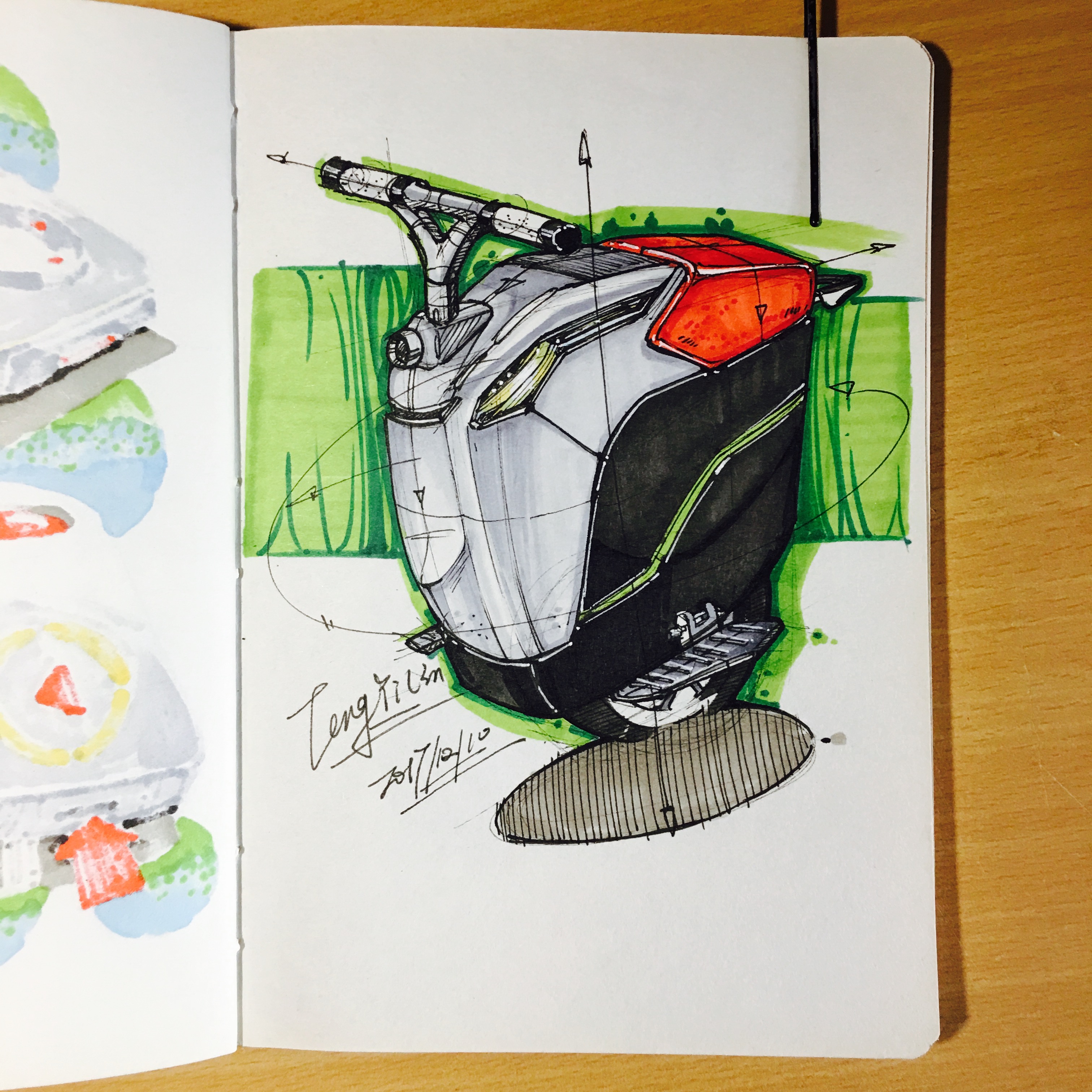 Pursue dream Jiangnan Design Postgraduate Entrance Examination，Teng Yilin，Hand drawn product design，Hand drawn industrial design，Illustration，Hand drawn book，