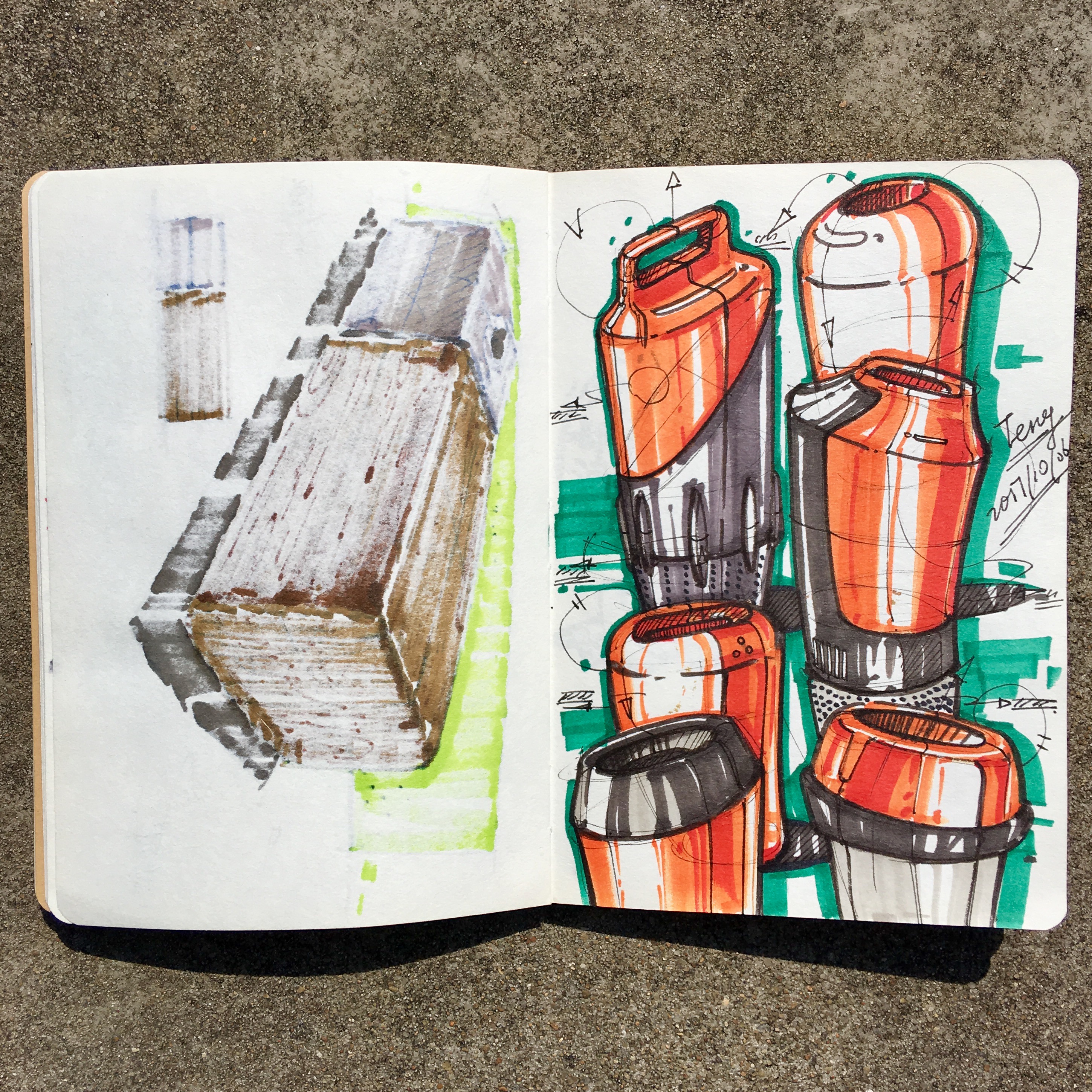 Teng Yilin，Hand drawn product design，Hand drawn industrial design，Pursue dream Jiangnan Design Postgraduate Entrance Examination，Hand drawn book of product designer，