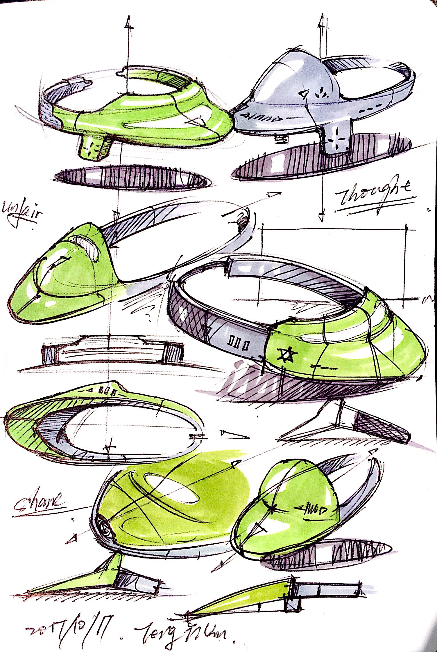 Teng Yilin，Hand drawn product design，Hand drawn industrial design，Pursue dream Jiangnan Design Postgraduate Entrance Examination，Hand drawn book of product designer，