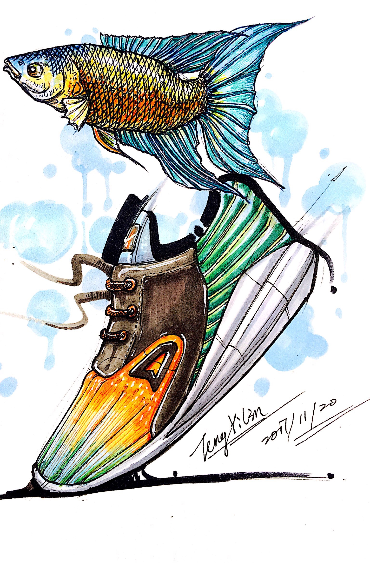 Teng Yilin，Hand drawn product design，Hand drawn industrial design，Pursue dream Jiangnan Design Postgraduate Entrance Examination，Hand drawn book of product designer，