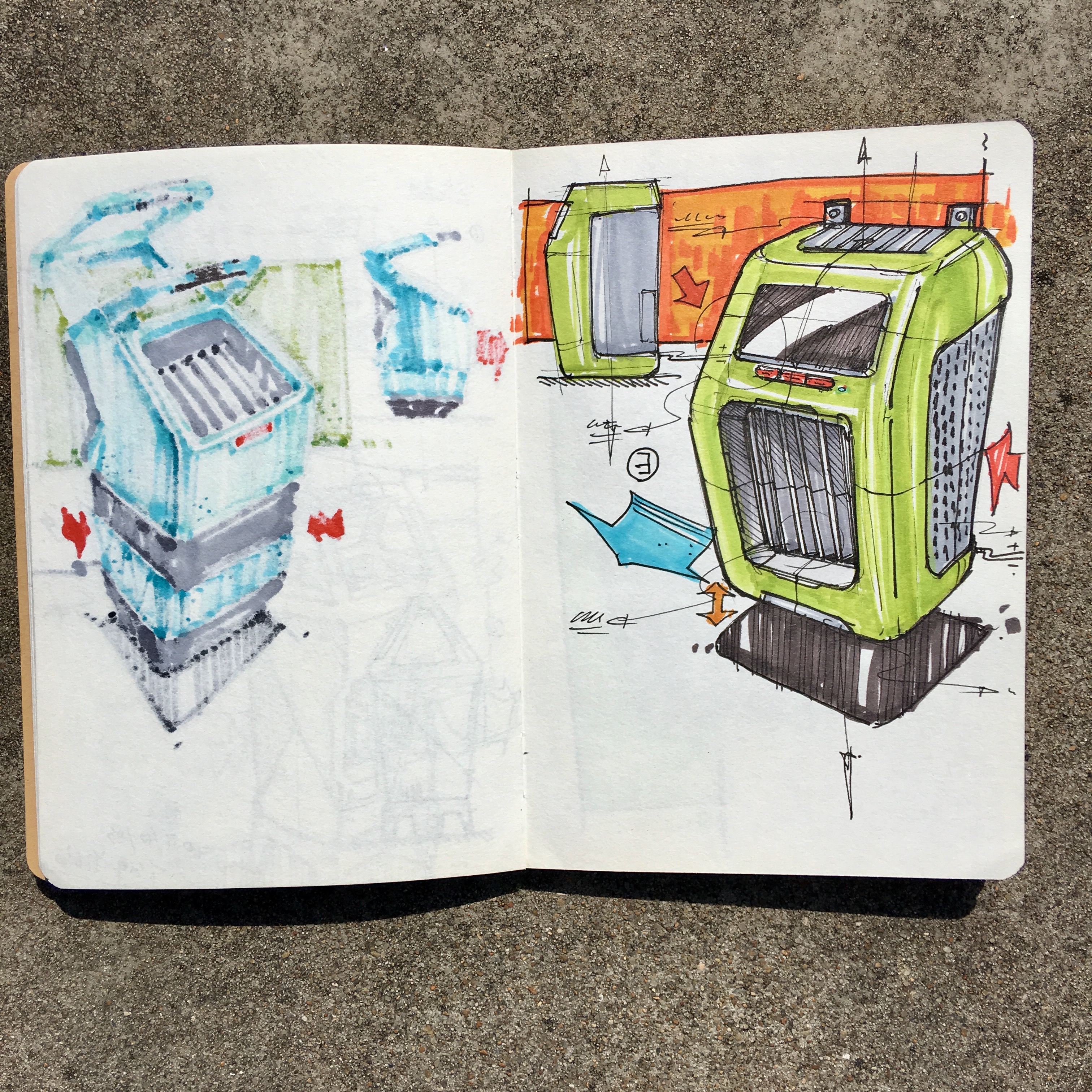 Teng Yilin，Hand drawn product design，Hand drawn industrial design，Pursue dream Jiangnan Design Postgraduate Entrance Examination，Hand drawn book of product designer，