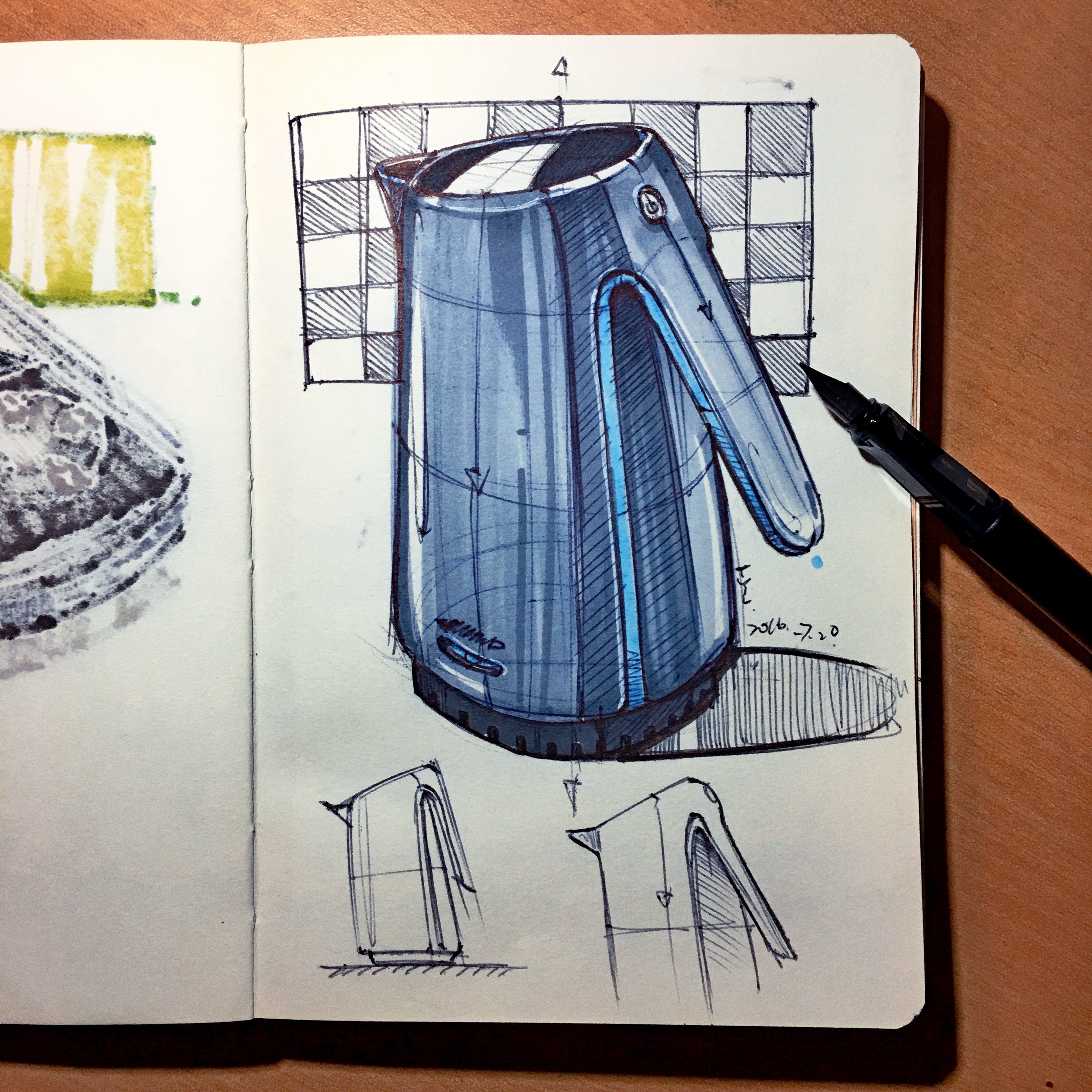 Teng Yilin，Hand drawn product design，Hand drawn industrial design，Illustration，Designer's hand-painted book，Pursue dream Jiangnan Design Postgraduate Entrance Examination，