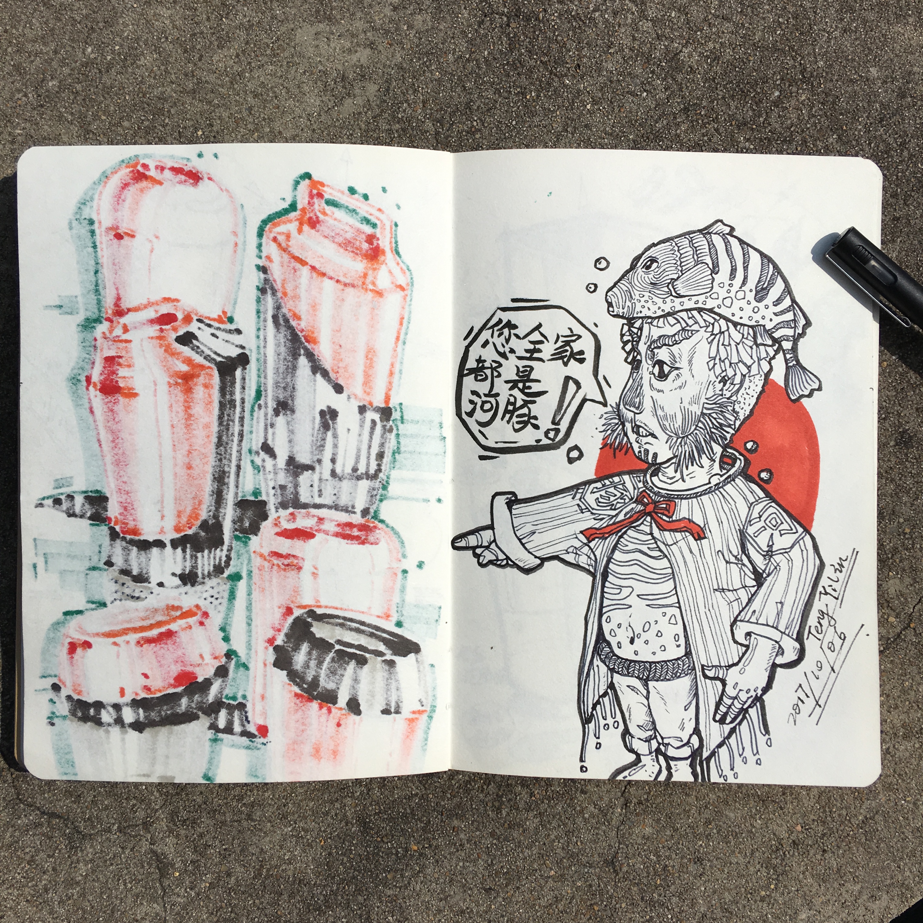 Teng Yilin，Hand drawn product design，Hand drawn industrial design，Illustration，Designer's hand-painted book，Pursue dream Jiangnan Design Postgraduate Entrance Examination，