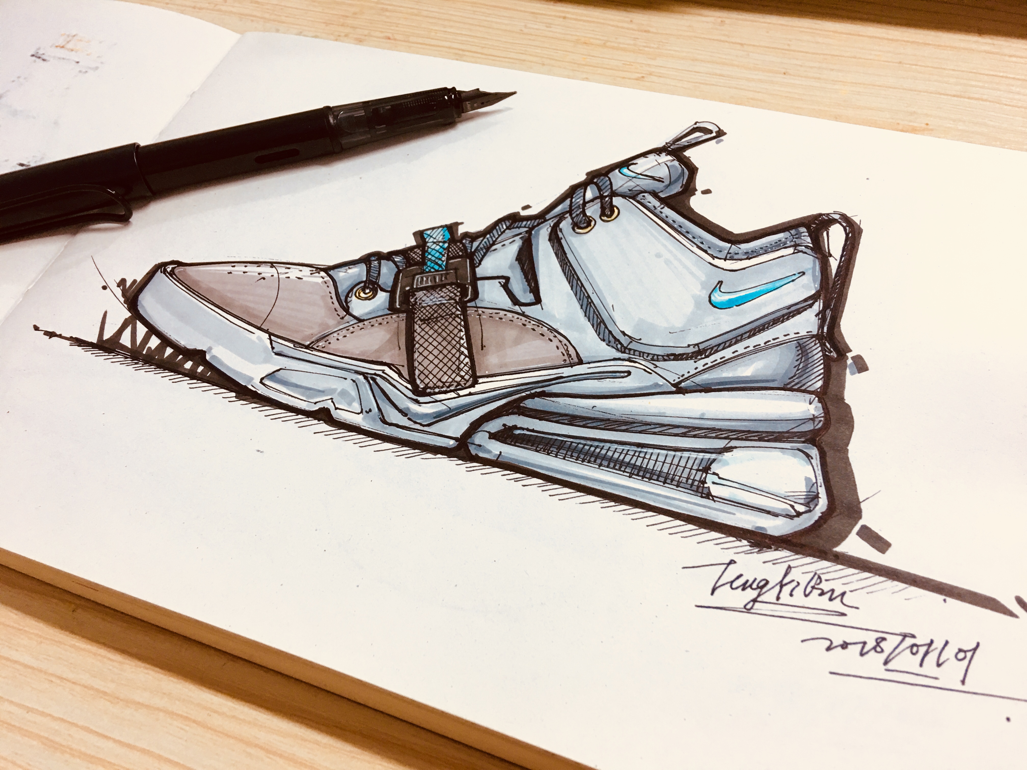 Designer's hand-painted book，Hand drawn industrial design，Hand drawn product design，Teng Yilin，