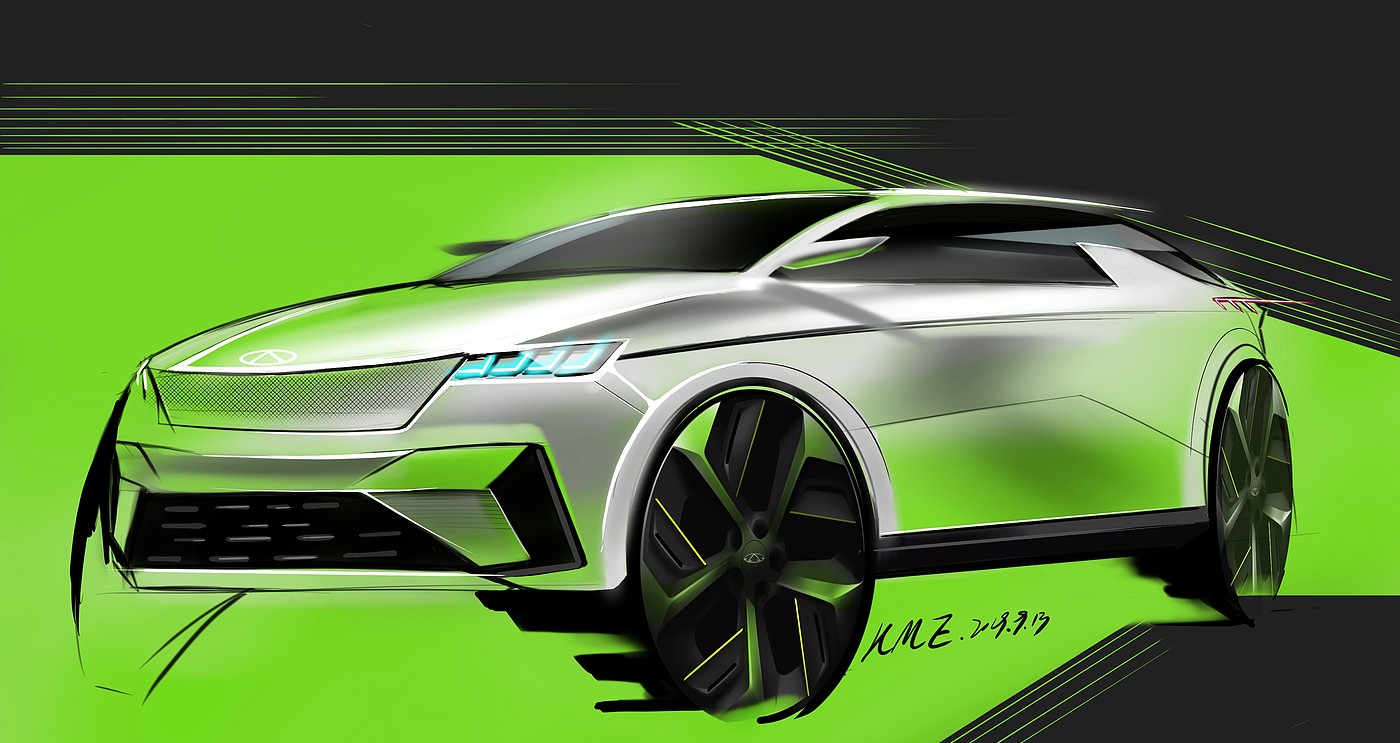 Personal works collection，Hand drawn products，Automobile design，