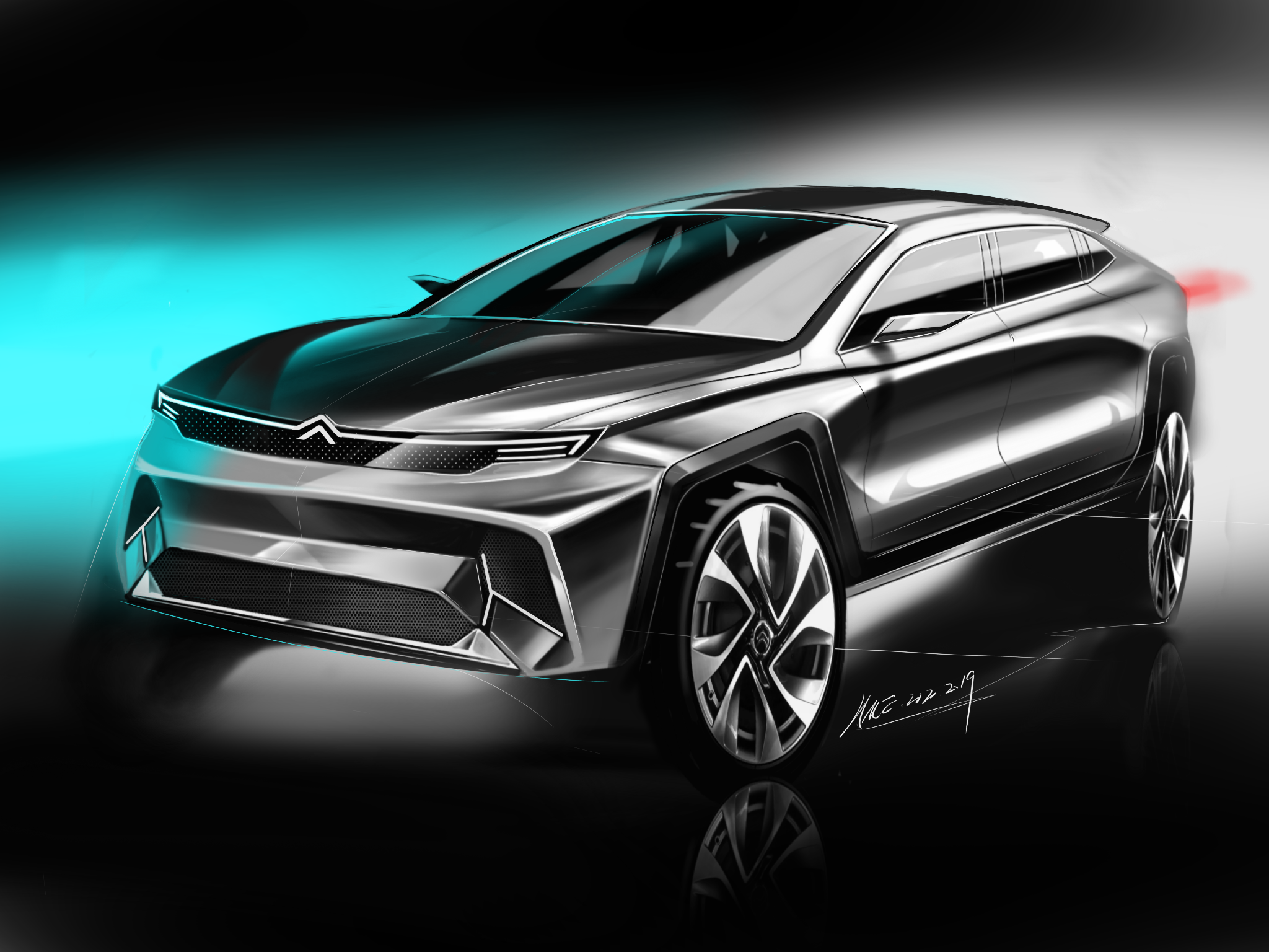 Personal works collection，Hand drawn products，Automobile design，