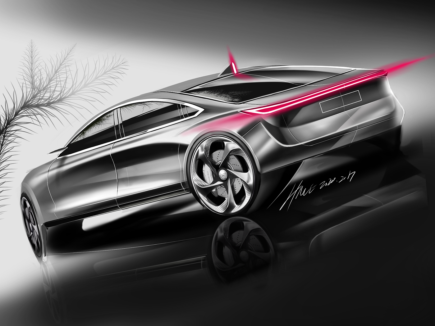 Personal works collection，Hand drawn products，Automobile design，