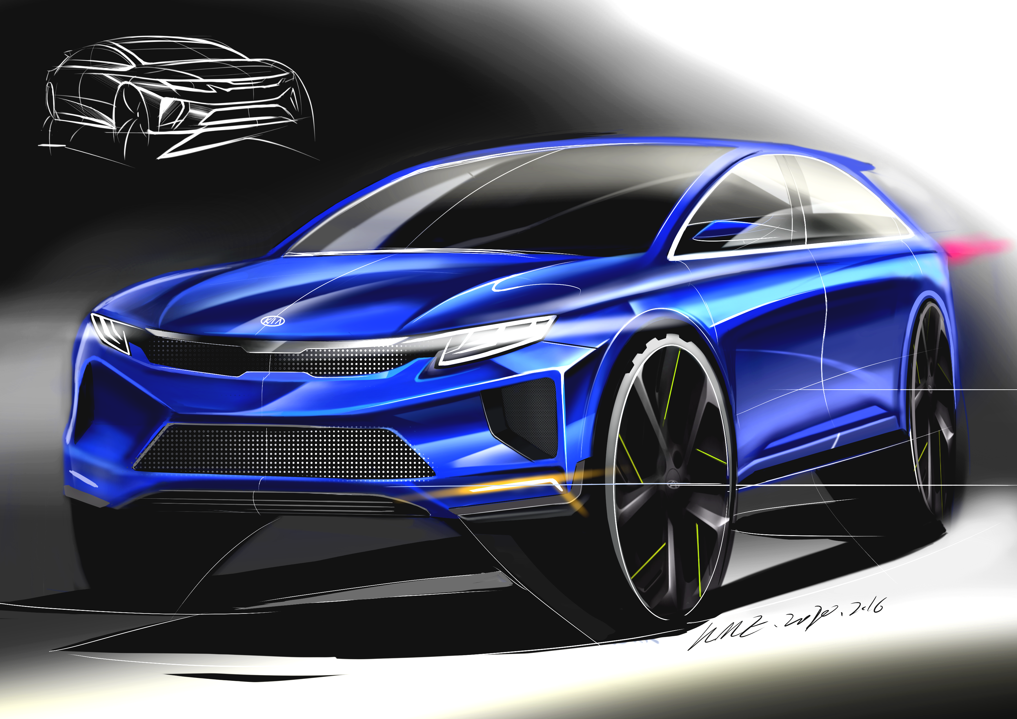 Personal works collection，Hand drawn products，Automobile design，