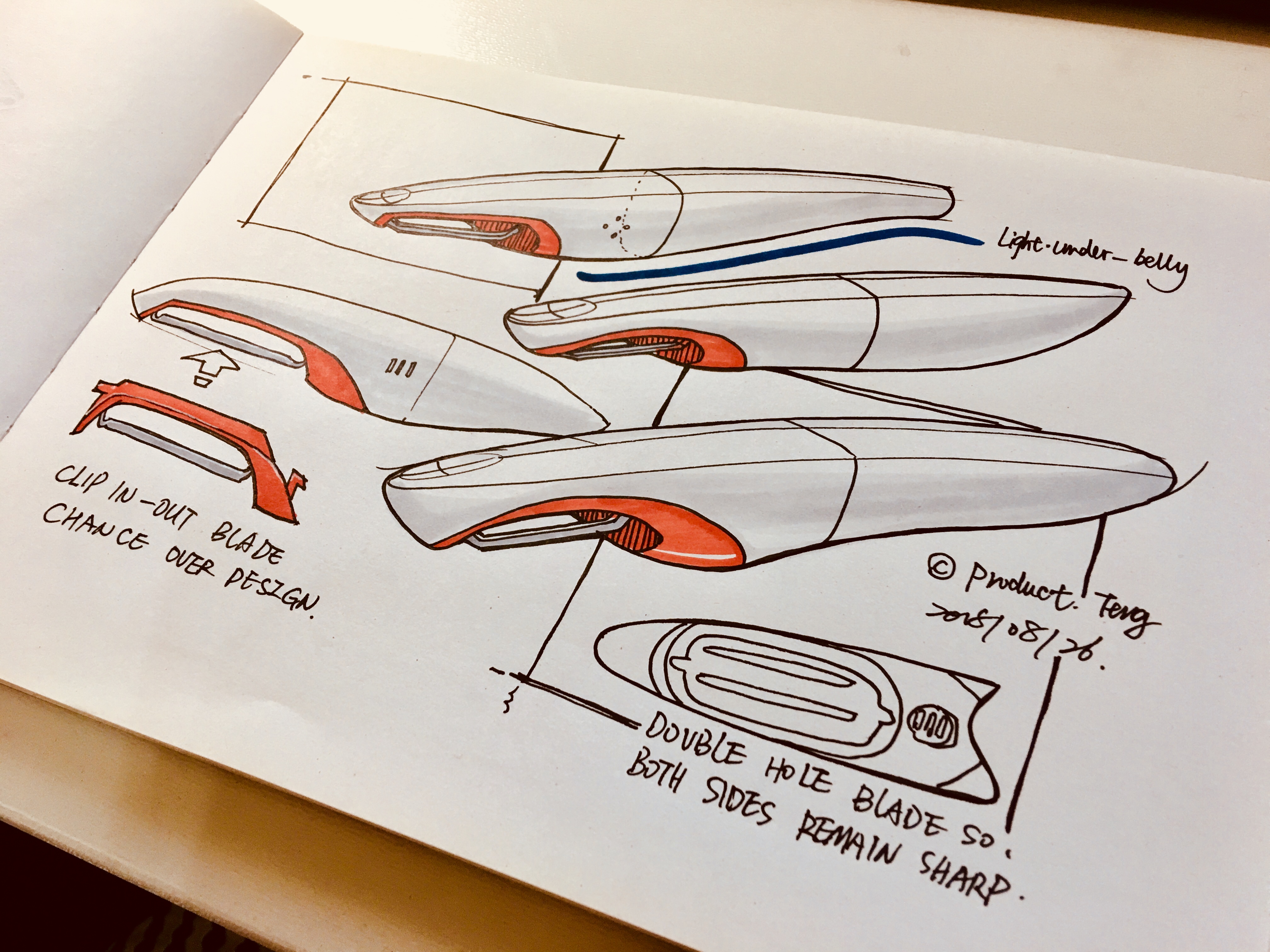 Teng Yilin，Hand drawn product design，Hand drawn industrial design，Illustration，Designer's hand-painted book，Pursue dream Jiangnan Design Postgraduate Entrance Examination，