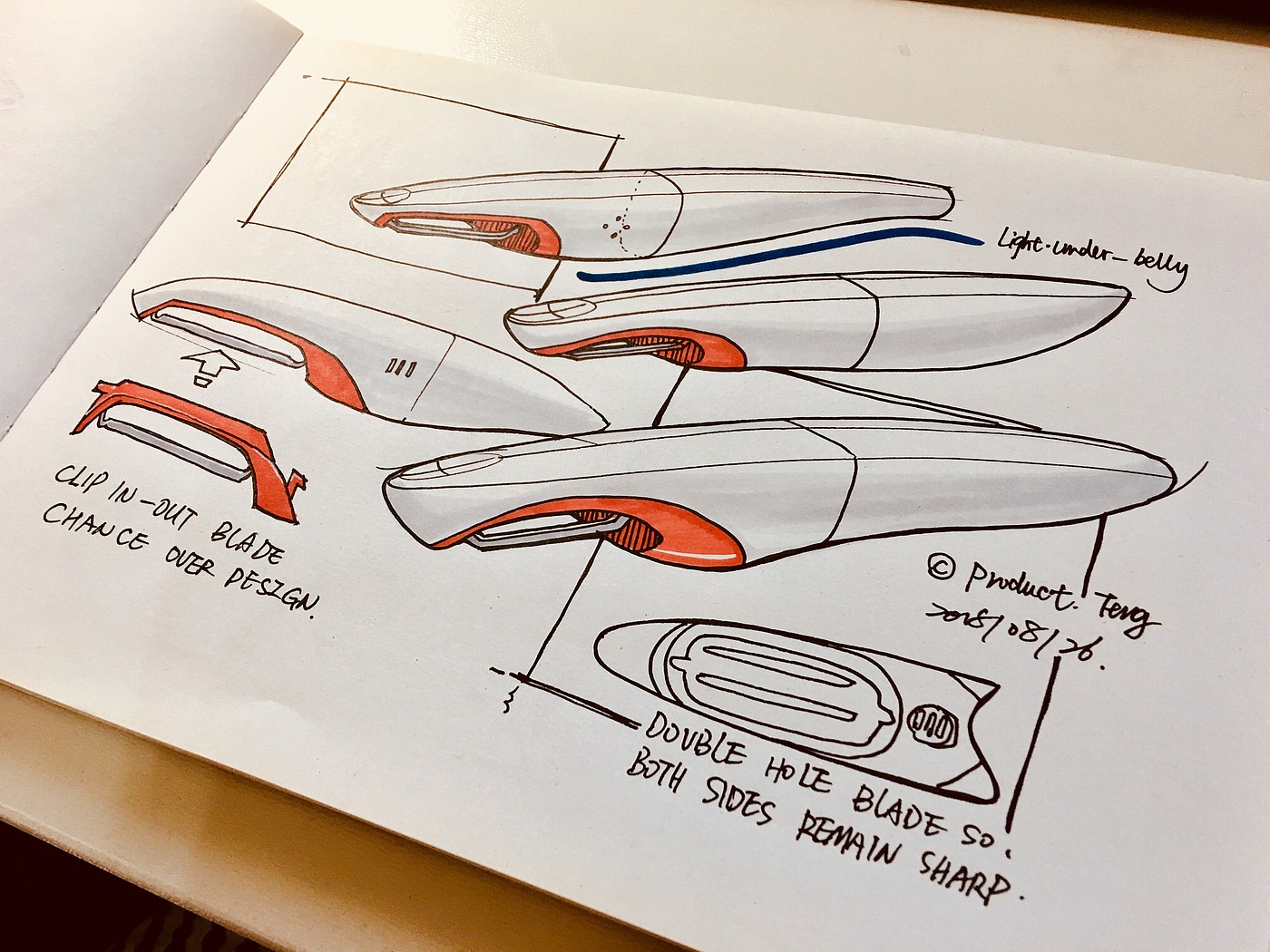 Teng Yilin，Hand drawn product design，Hand drawn industrial design，Illustration，Designer's hand-painted book，Pursue dream Jiangnan Design Postgraduate Entrance Examination，