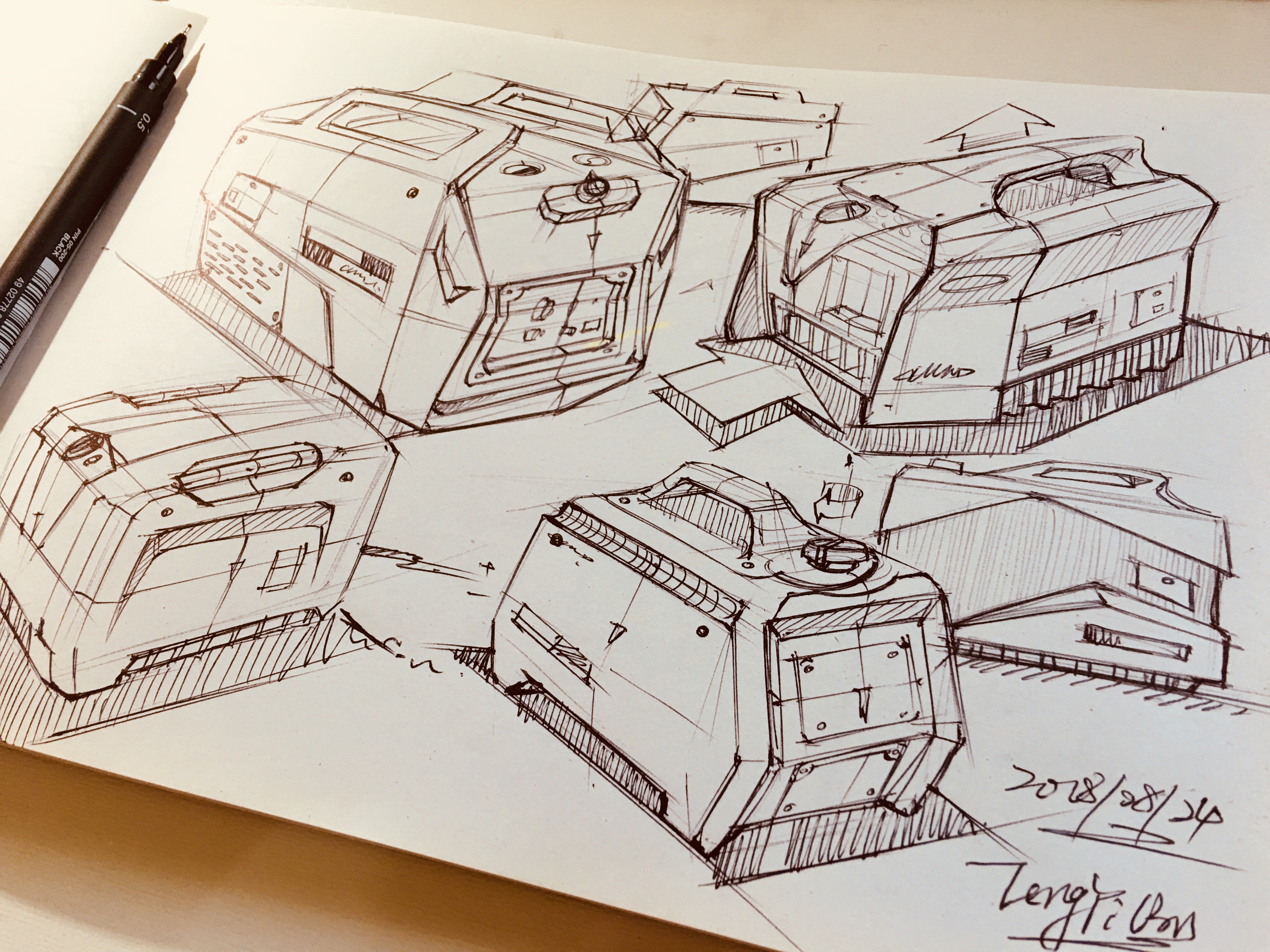 Teng Yilin，Hand drawn product design，Hand drawn industrial design，Illustration，Designer's hand-painted book，Pursue dream Jiangnan Design Postgraduate Entrance Examination，