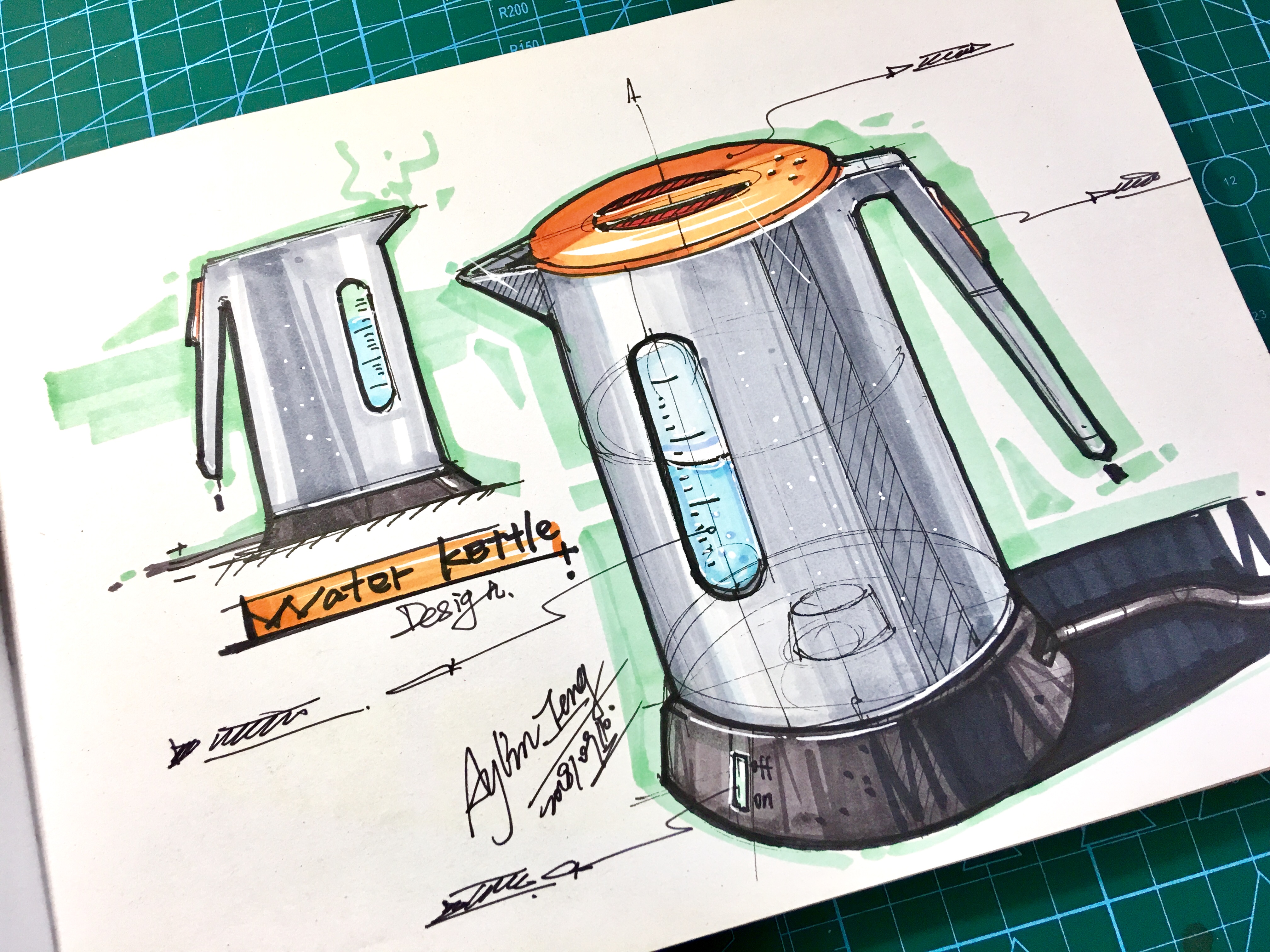 Teng Yilin，Hand drawn product design，Hand drawn industrial design，Designer's hand-painted book，Pursue dream Jiangnan Design Postgraduate Entrance Examination，