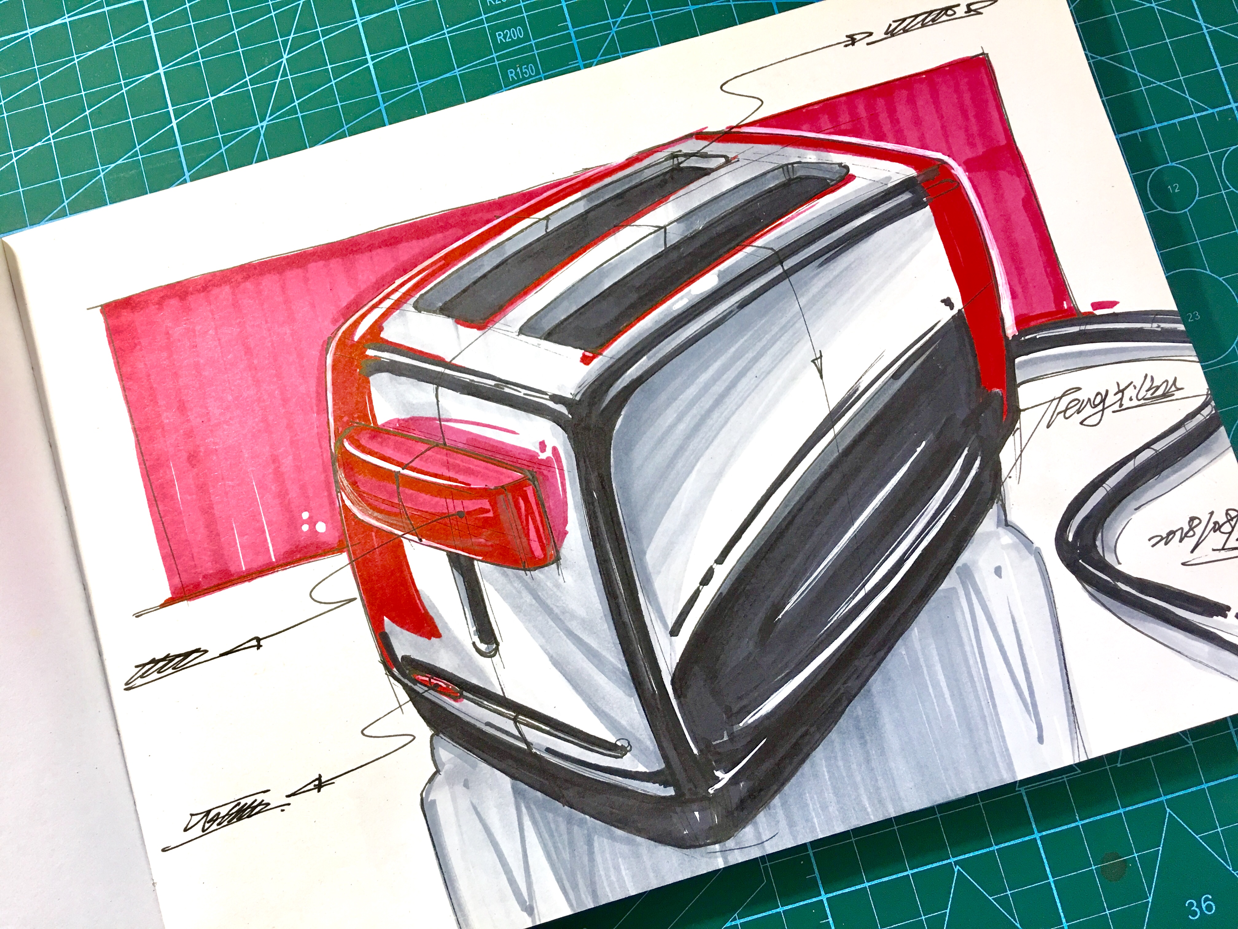 Teng Yilin，Hand drawn product design，Hand drawn industrial design，Designer's hand-painted book，Pursue dream Jiangnan Design Postgraduate Entrance Examination，