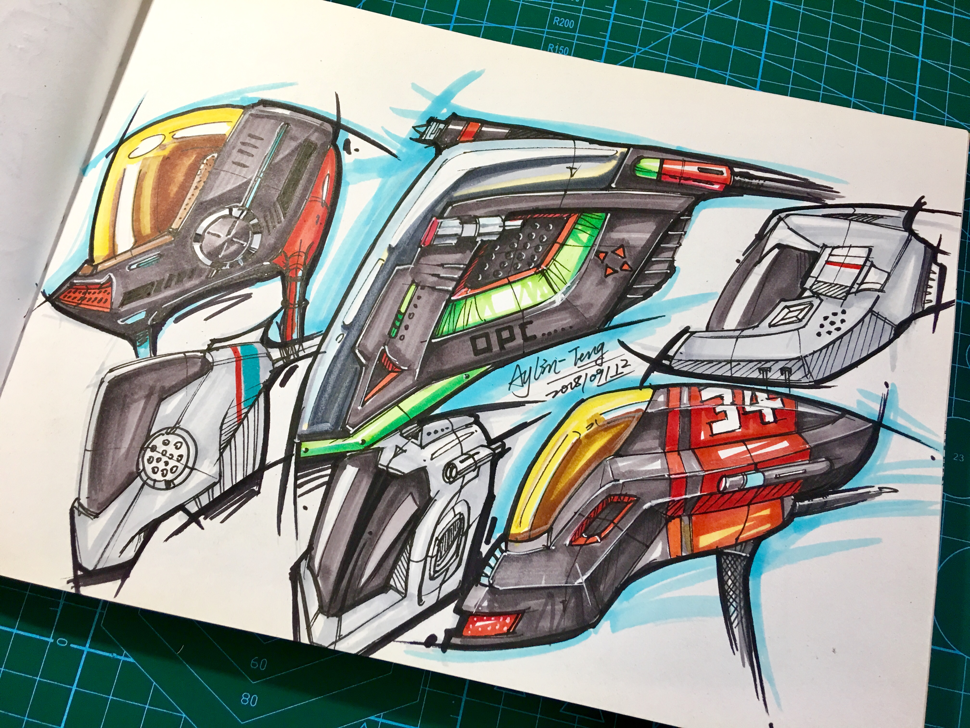 Teng Yilin，Hand drawn product design，Hand drawn industrial design，Designer's hand-painted book，Pursue dream Jiangnan Design Postgraduate Entrance Examination，