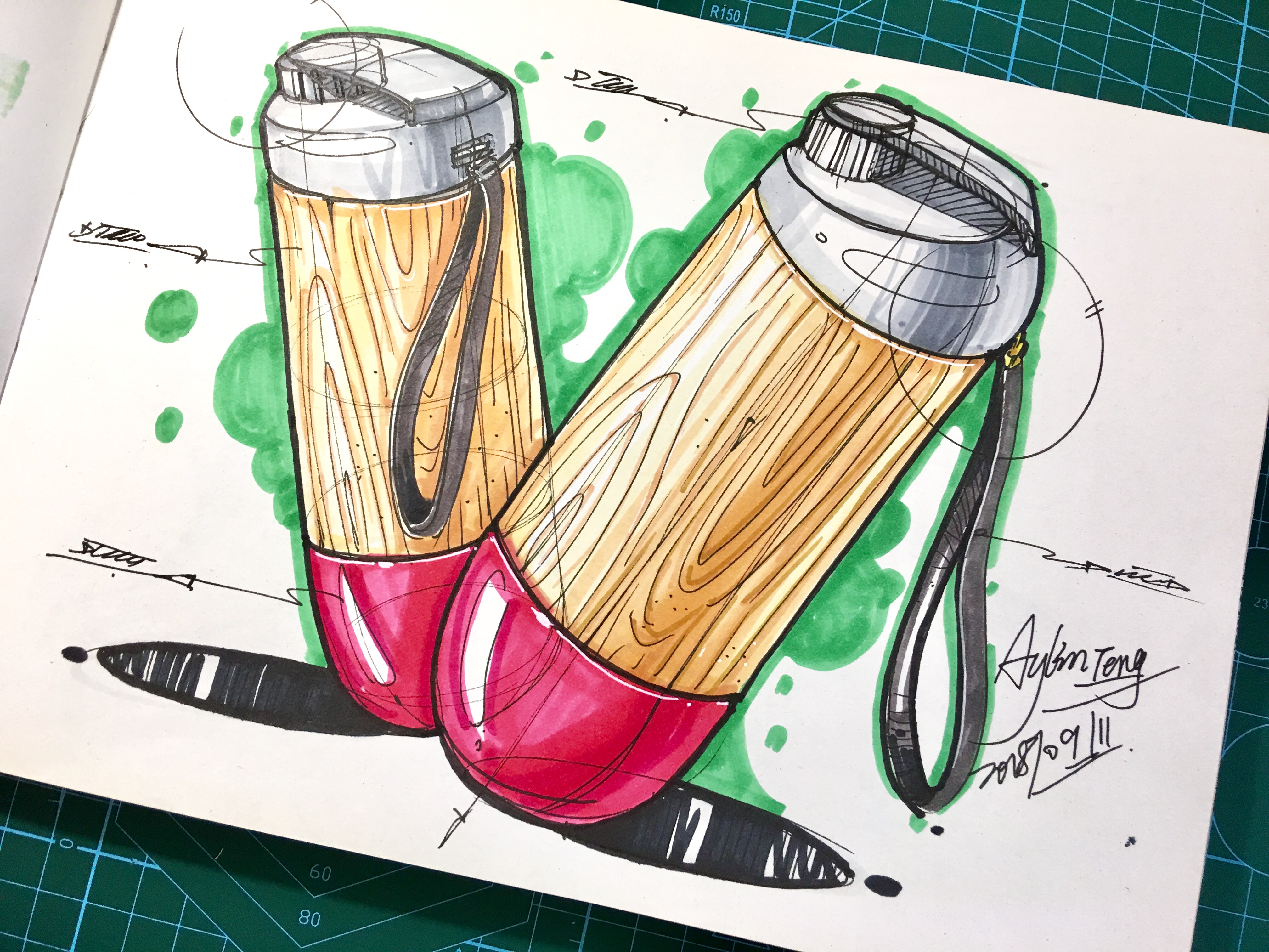 Teng Yilin，Hand drawn product design，Hand drawn industrial design，Designer's hand-painted book，Pursue dream Jiangnan Design Postgraduate Entrance Examination，