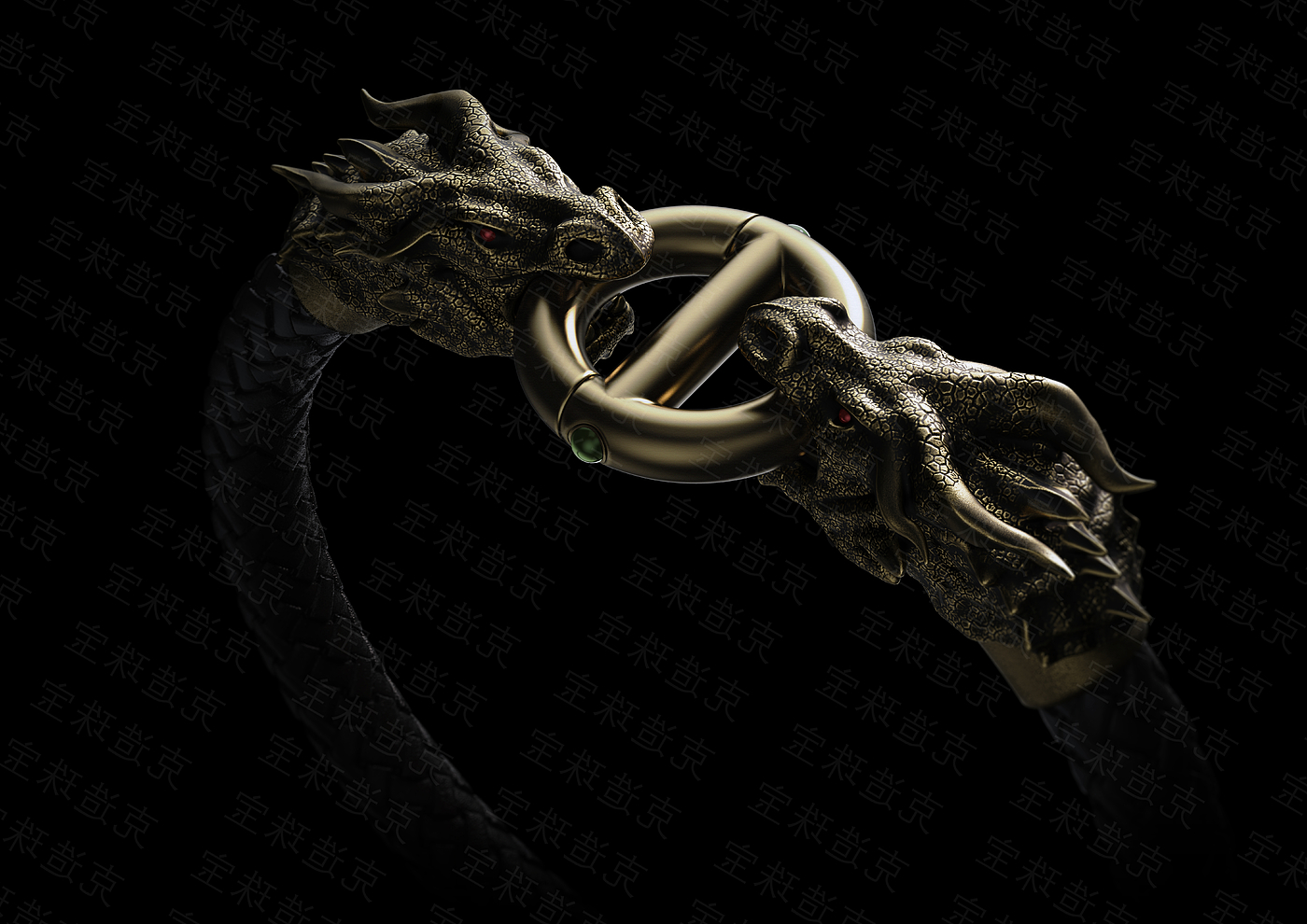 Zbrush，keyshot，Jewelry，carving，Loong，