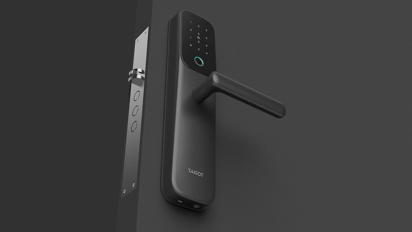 Intelligent door lock，Good simple geometry，