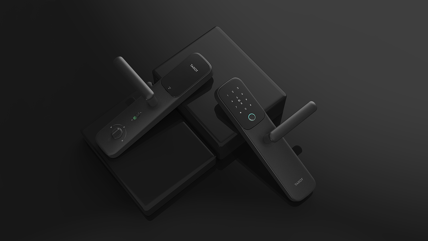 Intelligent door lock，Good simple geometry，