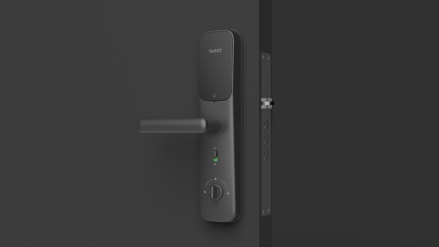Intelligent door lock，Good simple geometry，