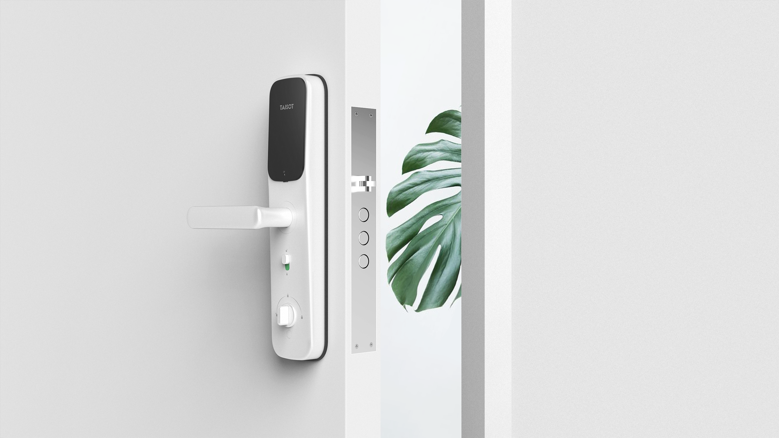 Intelligent door lock，Good simple geometry，