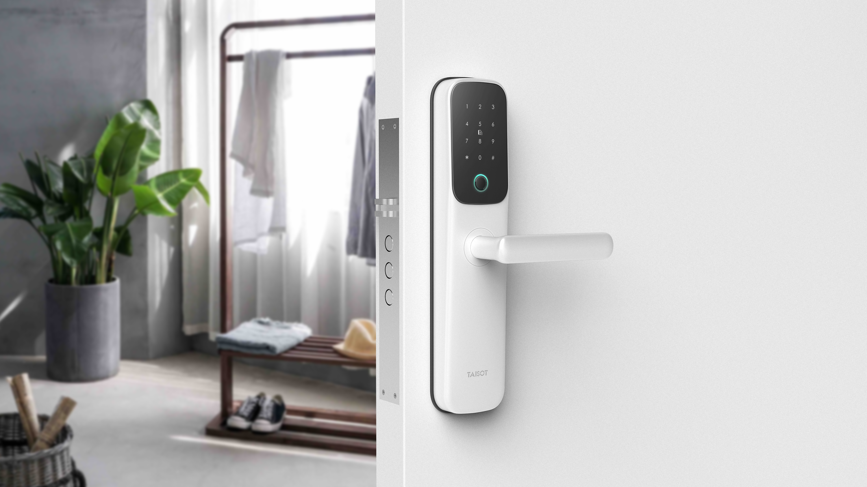 Intelligent door lock，Good simple geometry，