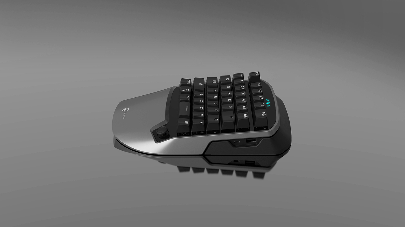 Gaming keyboard，One handed keyboard，industrial design，