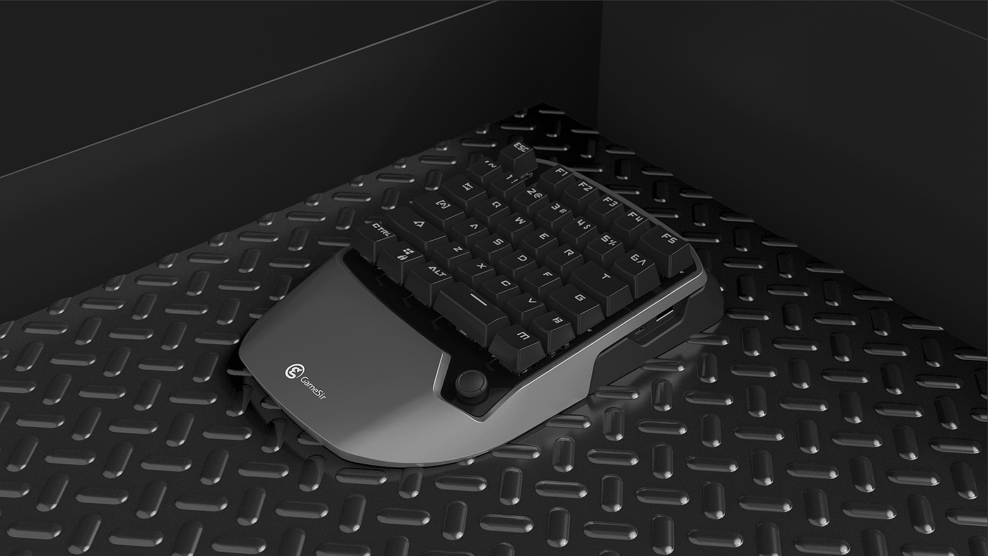 Gaming keyboard，One handed keyboard，industrial design，