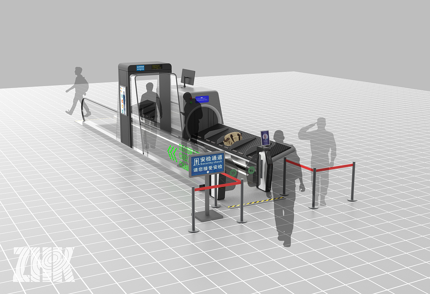 Graduation design, product design, subway security inspection，