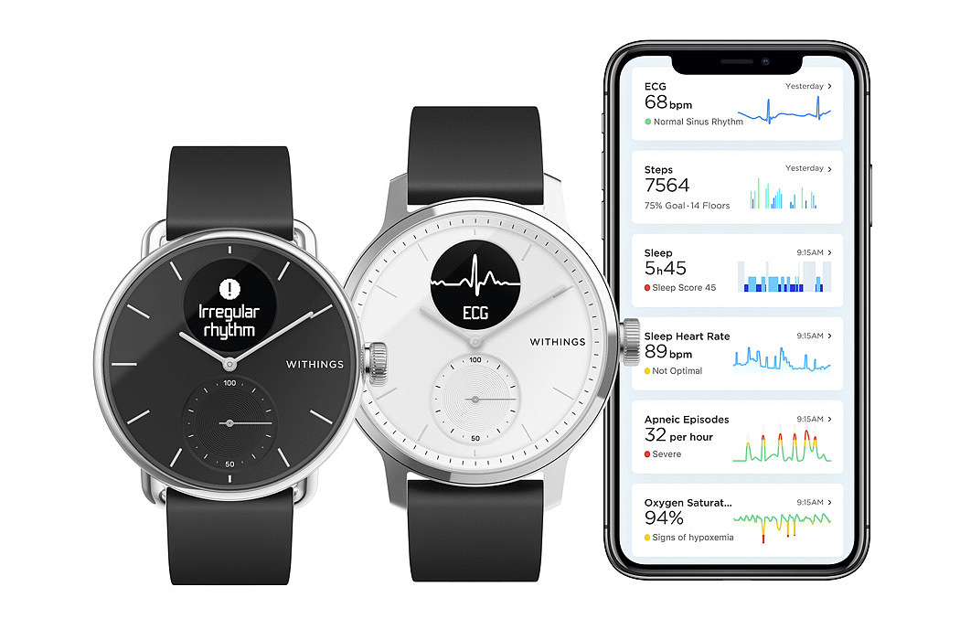 智能，手表，监测，健康，Withings，ScanWatch，