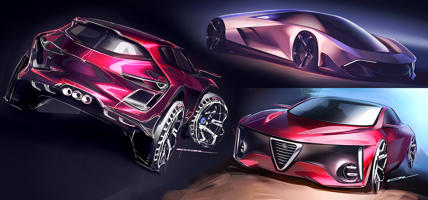 Automobile design，design scheme，sketch，automobile，