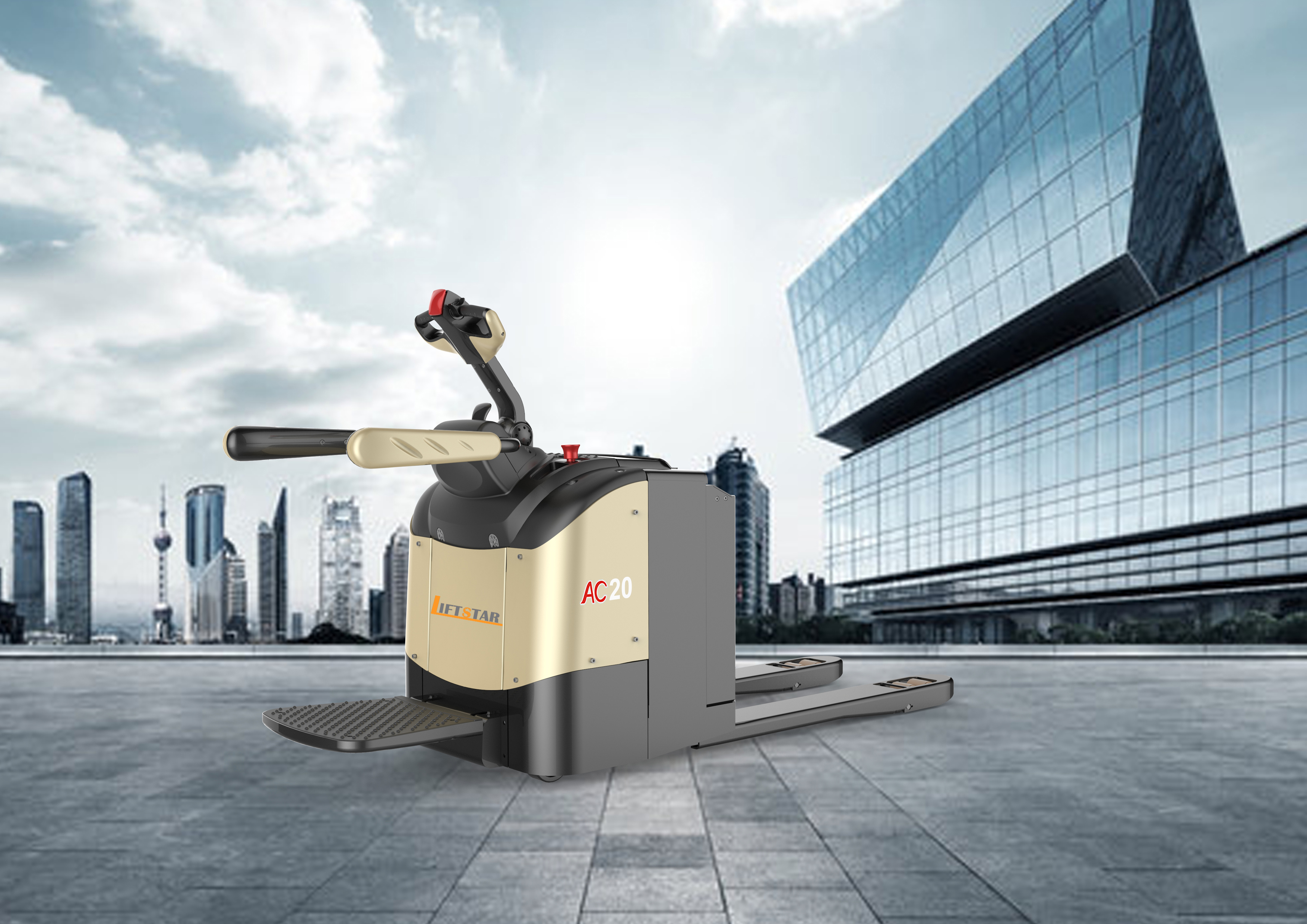 Multifunctional operating handle，Ergonomic layout，Permanent magnet motor drive，Folding pedal，Stacker，Electric，