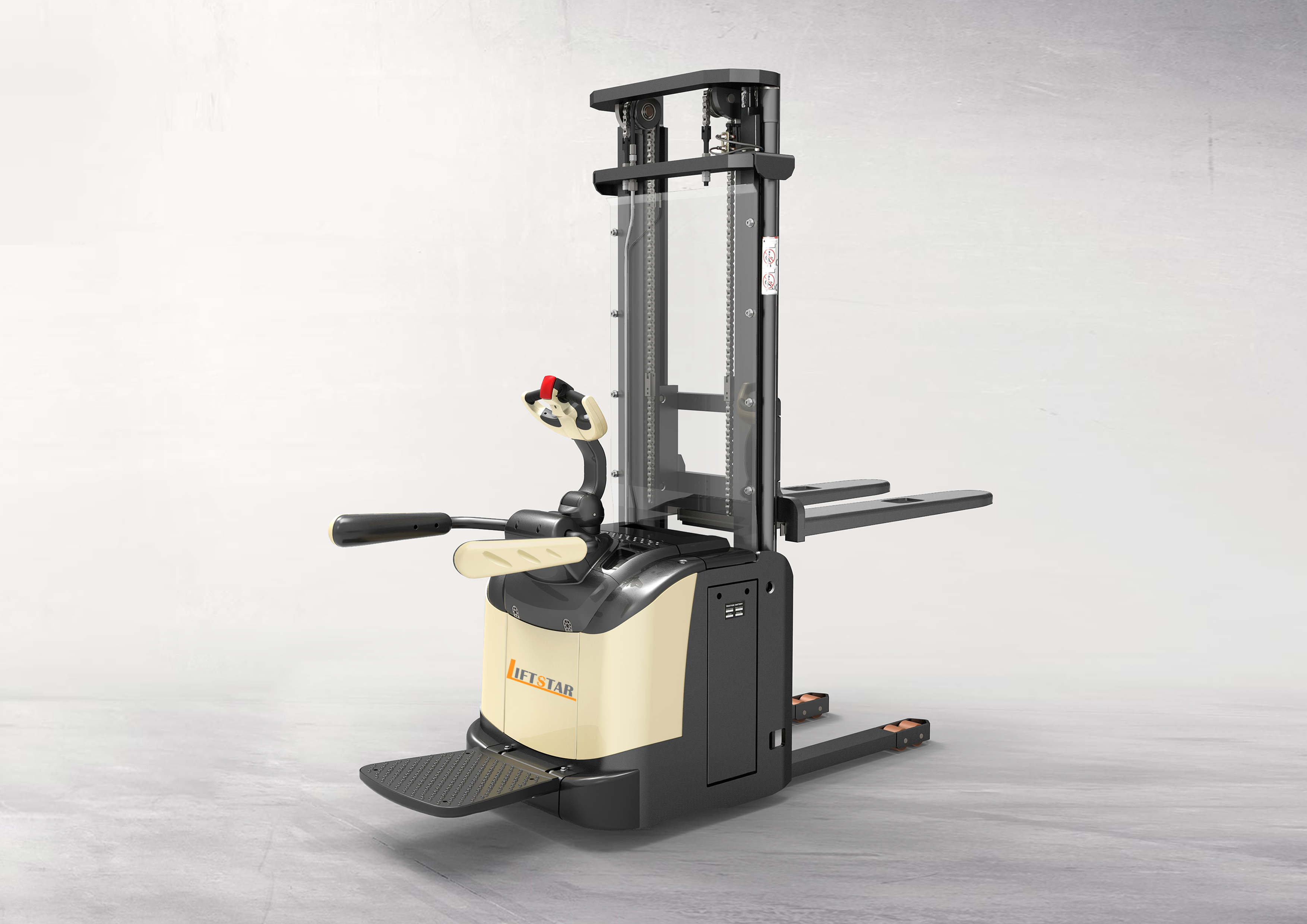 Multifunctional operating handle，Ergonomic layout，Permanent magnet motor drive，Folding pedal，Stacker，Electric，