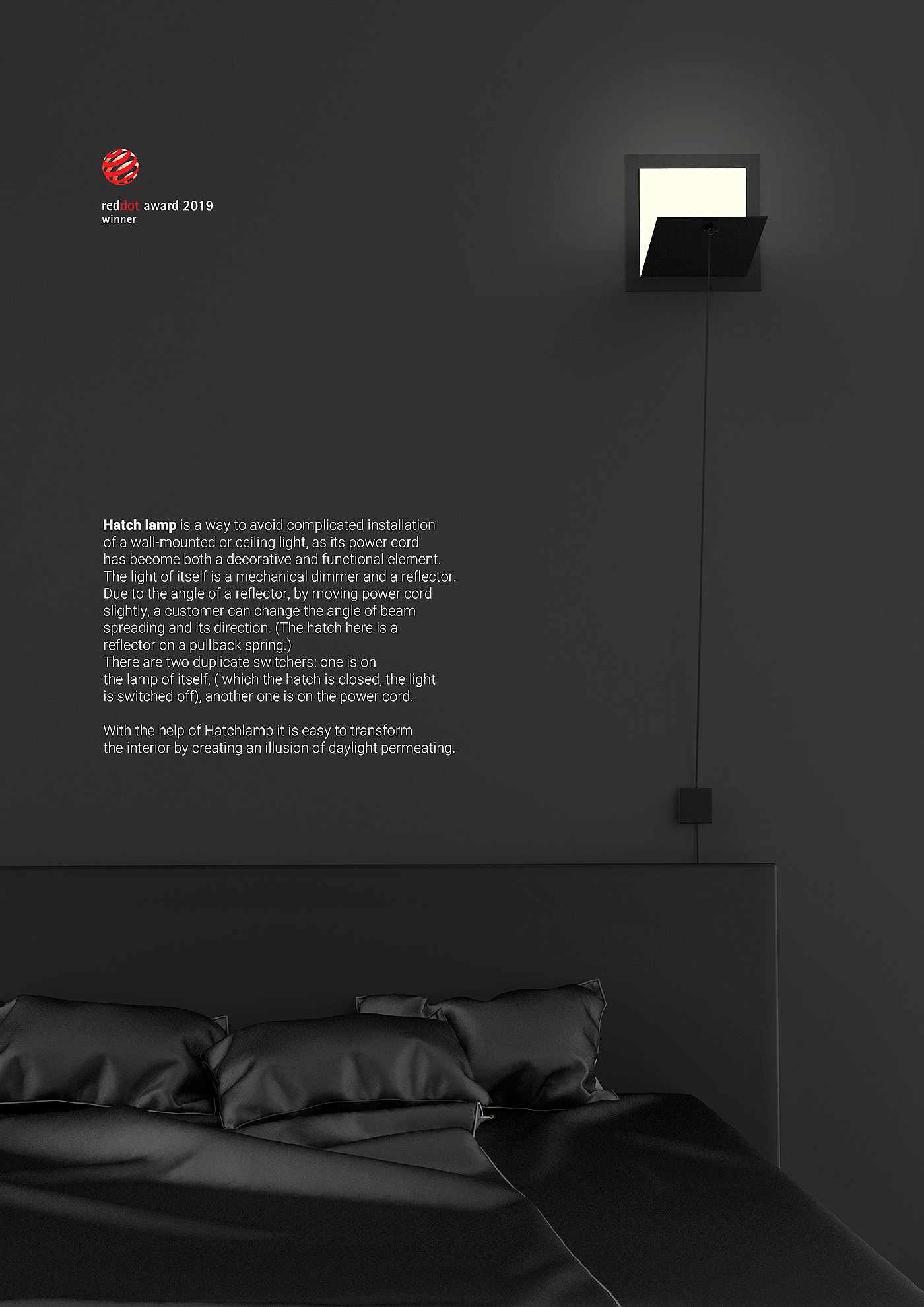 Hatch lamp，Lamp design，Red dot award，