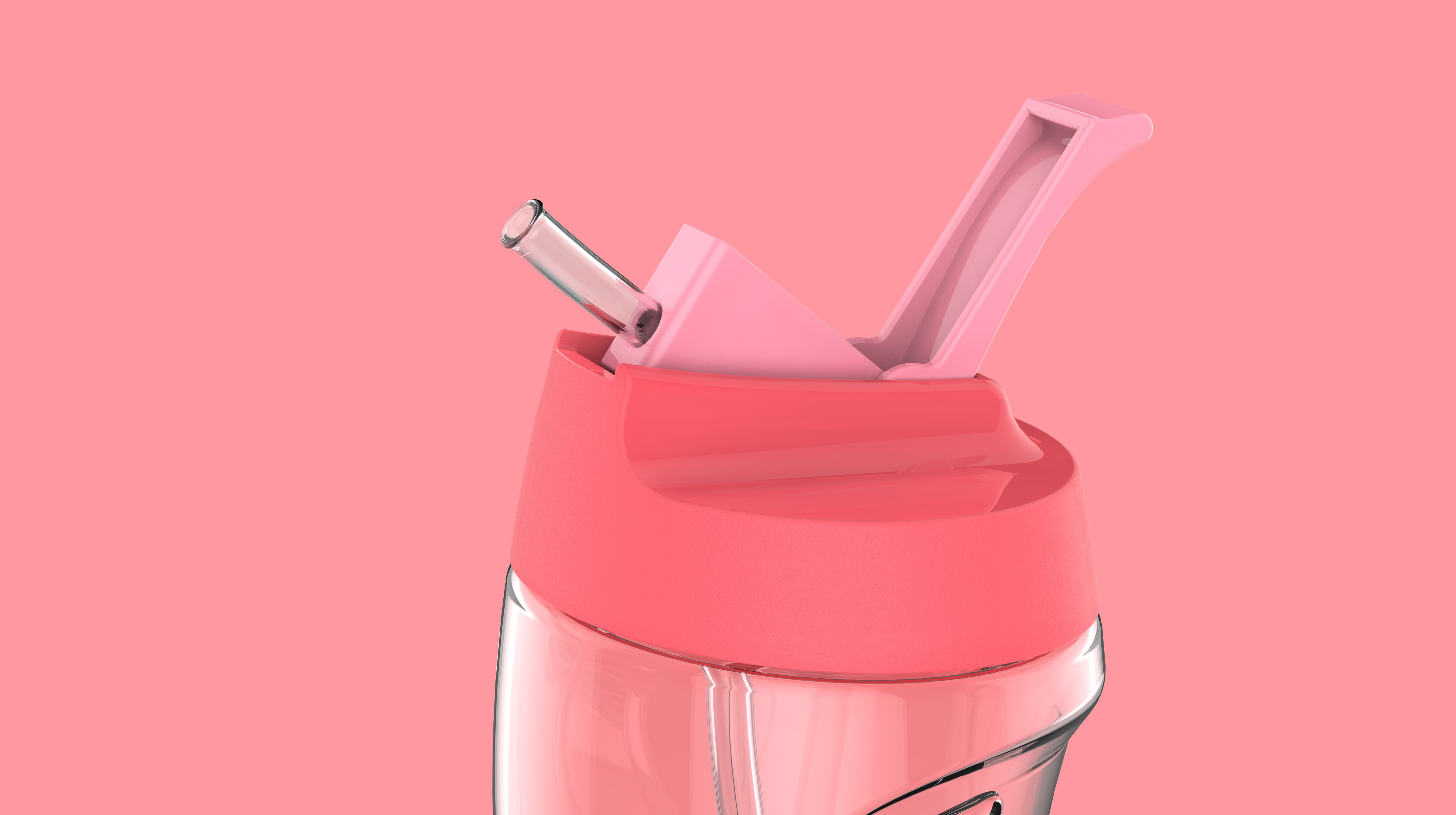 Plastic straw cup，