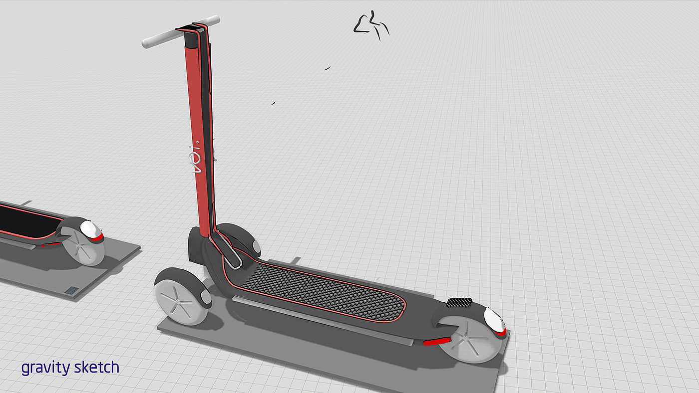Electric scooter，Ecological environmental protection，Internet of things，Hand drawing + modeling，