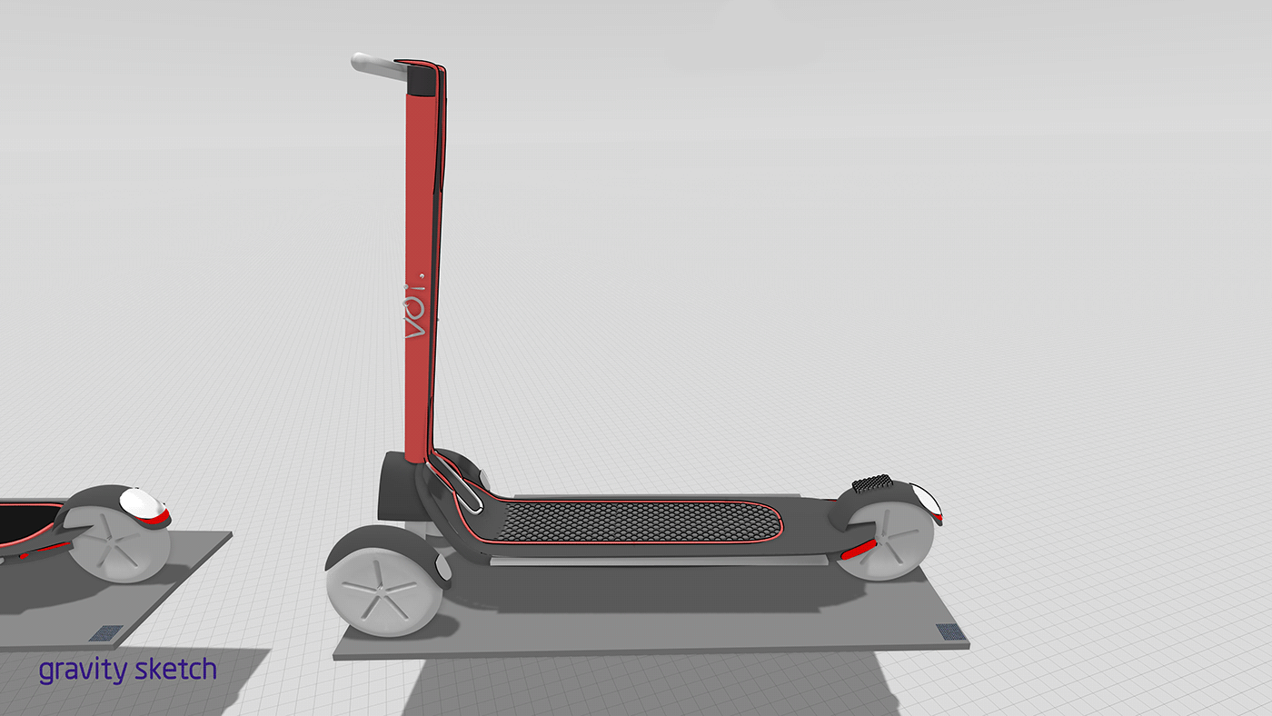 Electric scooter，Ecological environmental protection，Internet of things，Hand drawing + modeling，