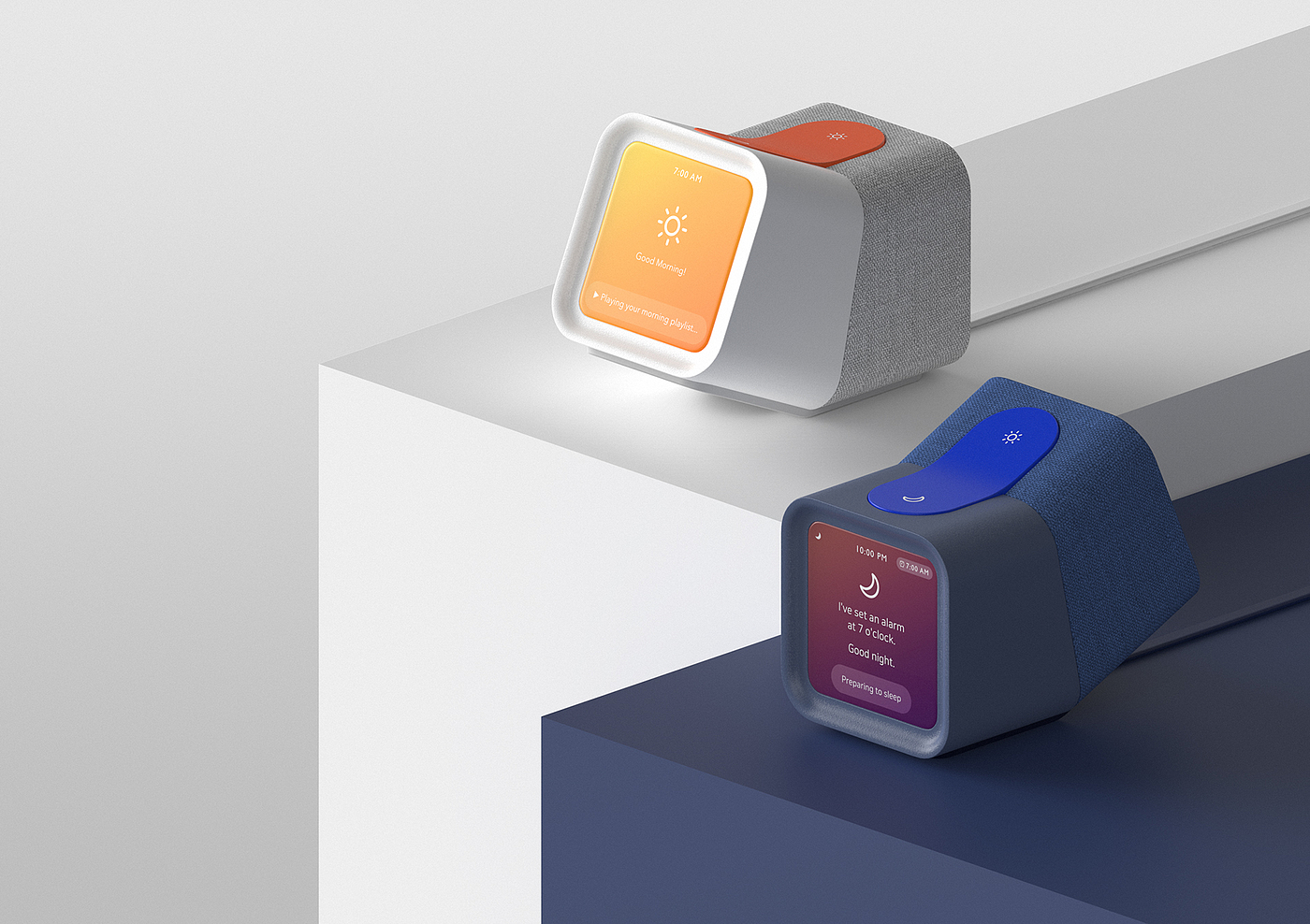 Intelligent alarm clock，industrial design，Seesaw，