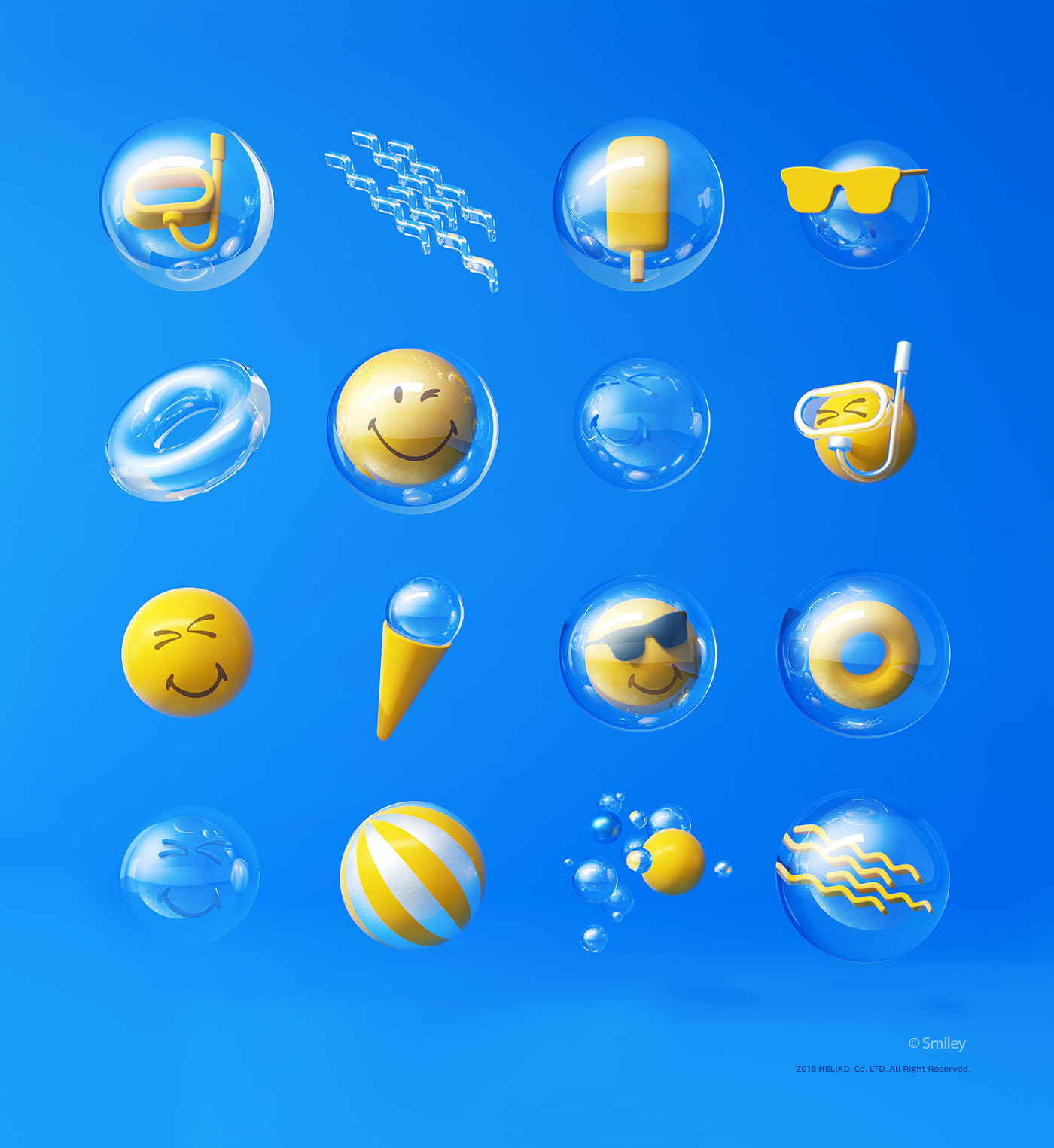 Bubbles and smiley faces，market，Graphic Artist Designer，originality，