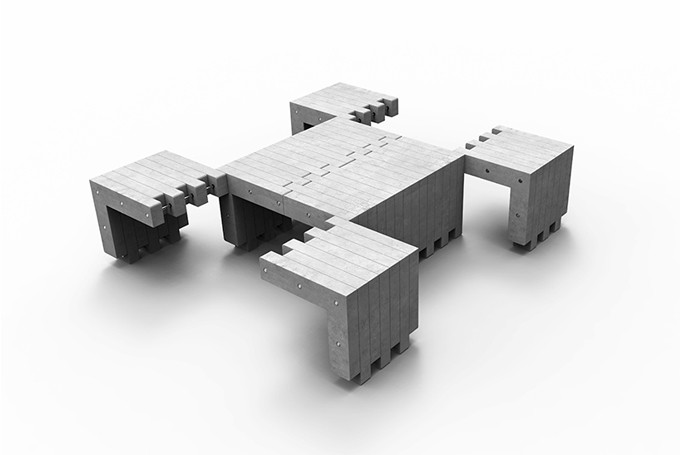 concrete，Public seat，Street furniture，