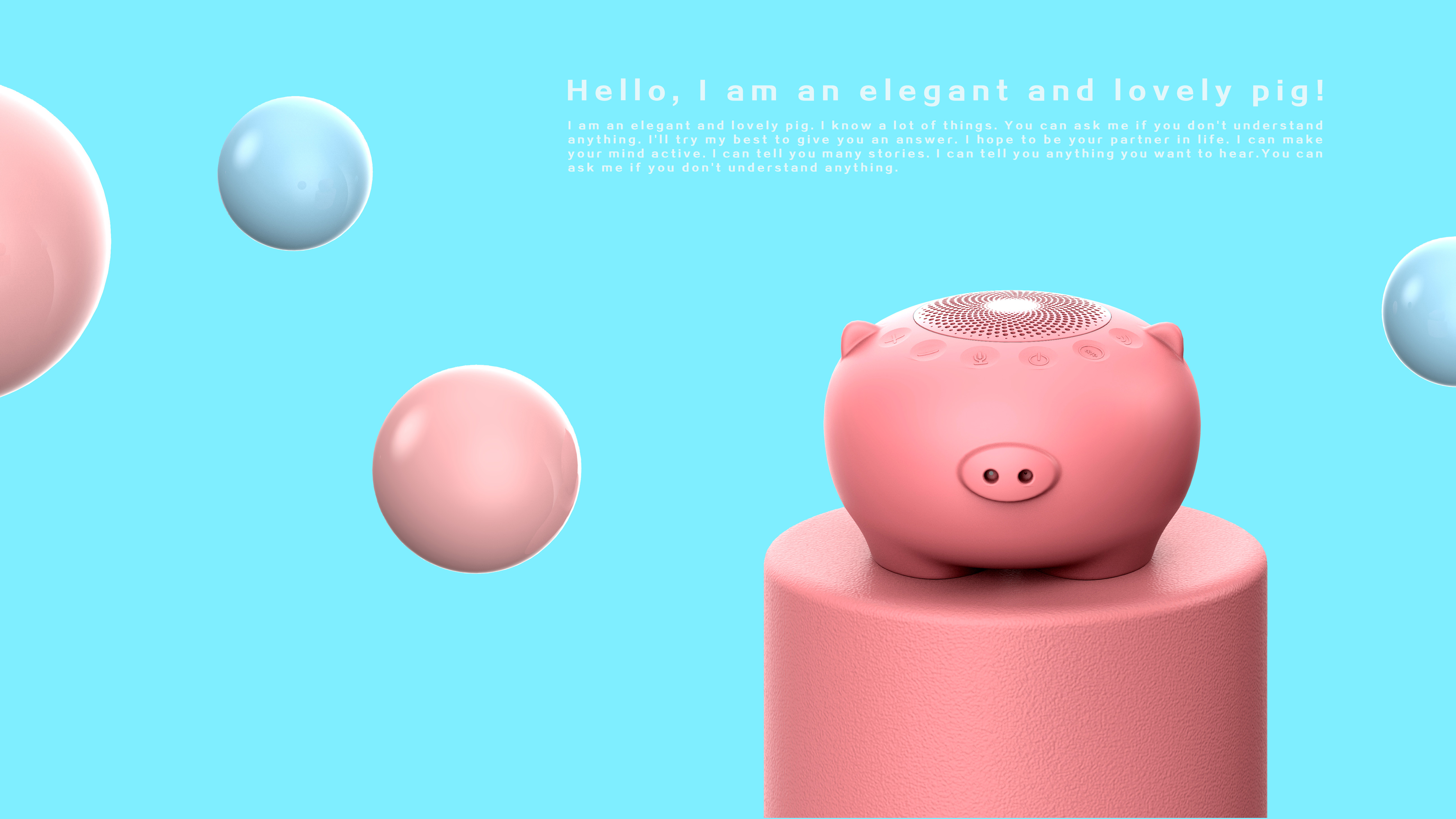 Piggy speaker，Children's story machine，Children's speaker，Little mouse，Story machine，loudspeaker box，Festive，lovely，