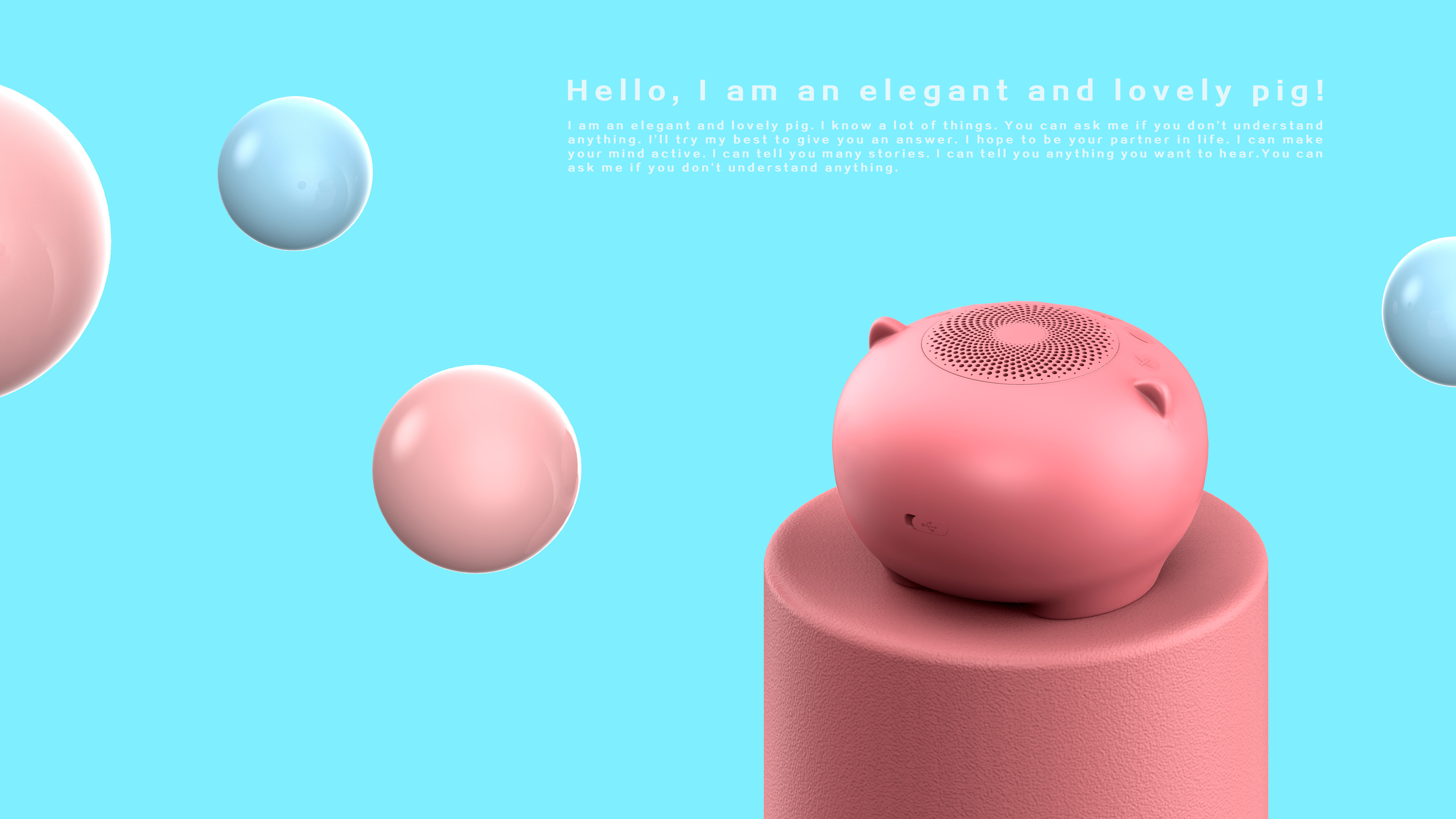 Piggy speaker，Children's story machine，Children's speaker，Little mouse，Story machine，loudspeaker box，Festive，lovely，