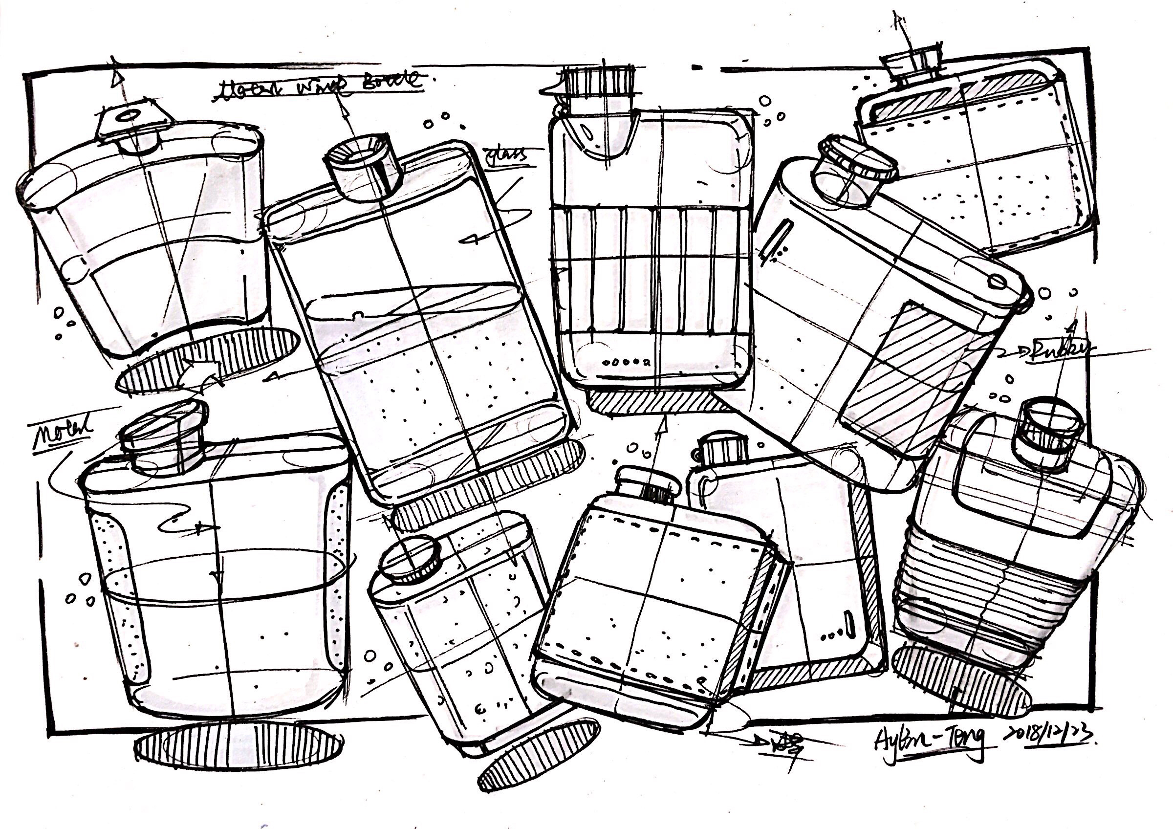 Teng Yilin，Hand drawn product design，Hand drawn industrial design，Designer's hand-painted book，Pursue dream Jiangnan Design Postgraduate Entrance Examination，