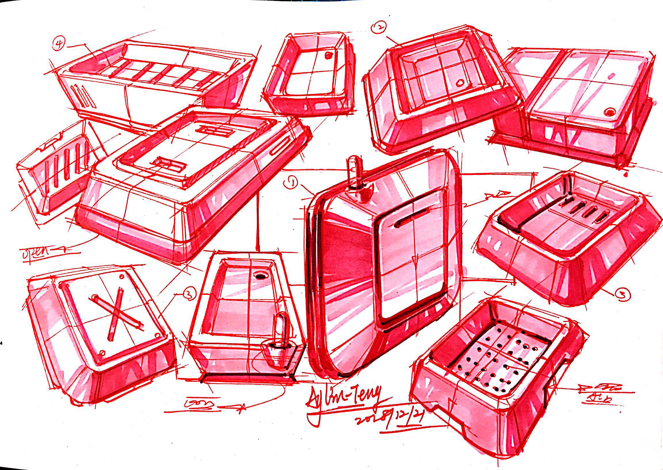 Teng Yilin，Hand drawn product design，Hand drawn industrial design，Designer's hand-painted book，Pursue dream Jiangnan Design Postgraduate Entrance Examination，