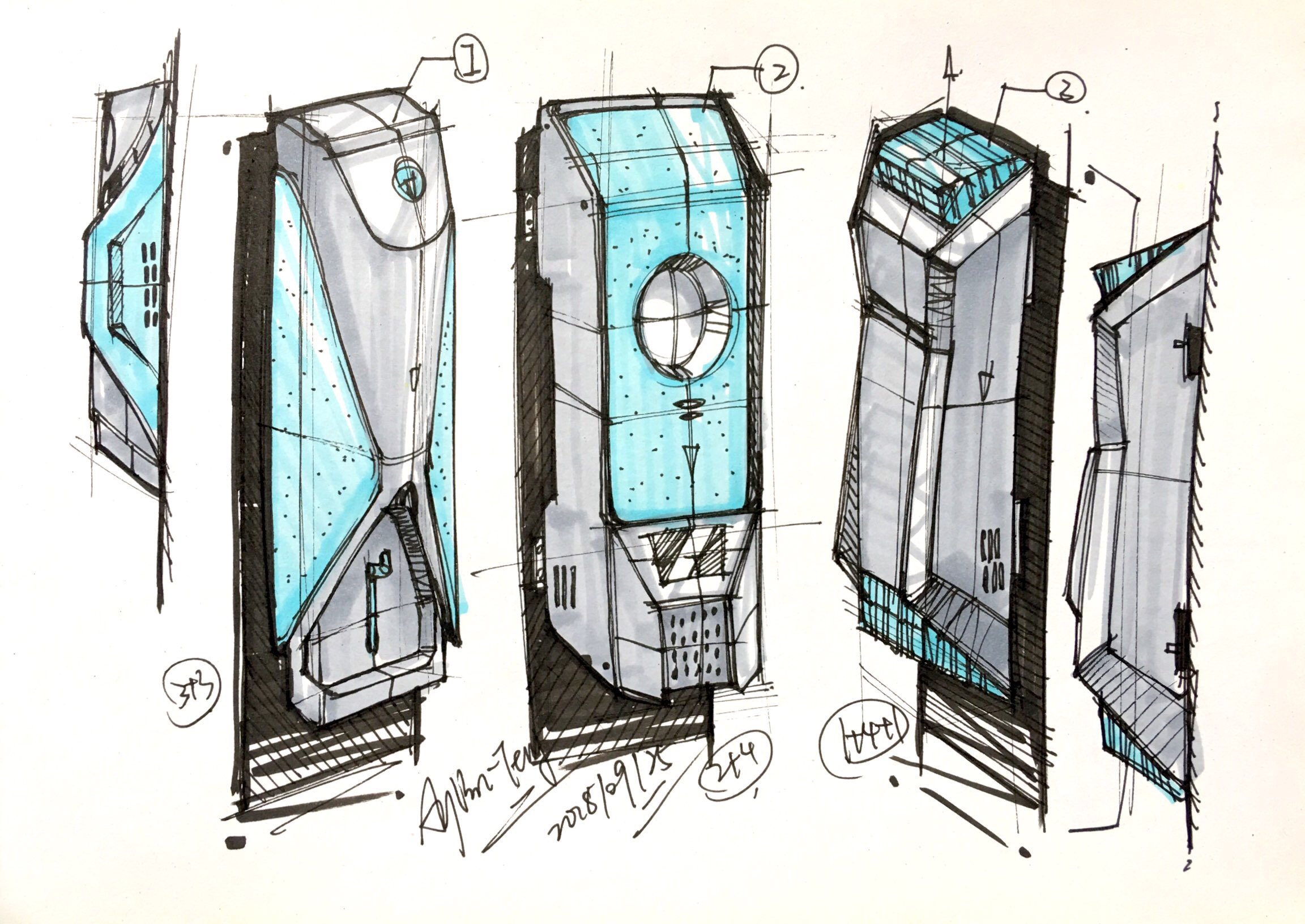 Teng Yilin，Hand drawn product design，Hand drawn industrial design，Designer's hand-painted book，Pursue dream Jiangnan Design Postgraduate Entrance Examination，