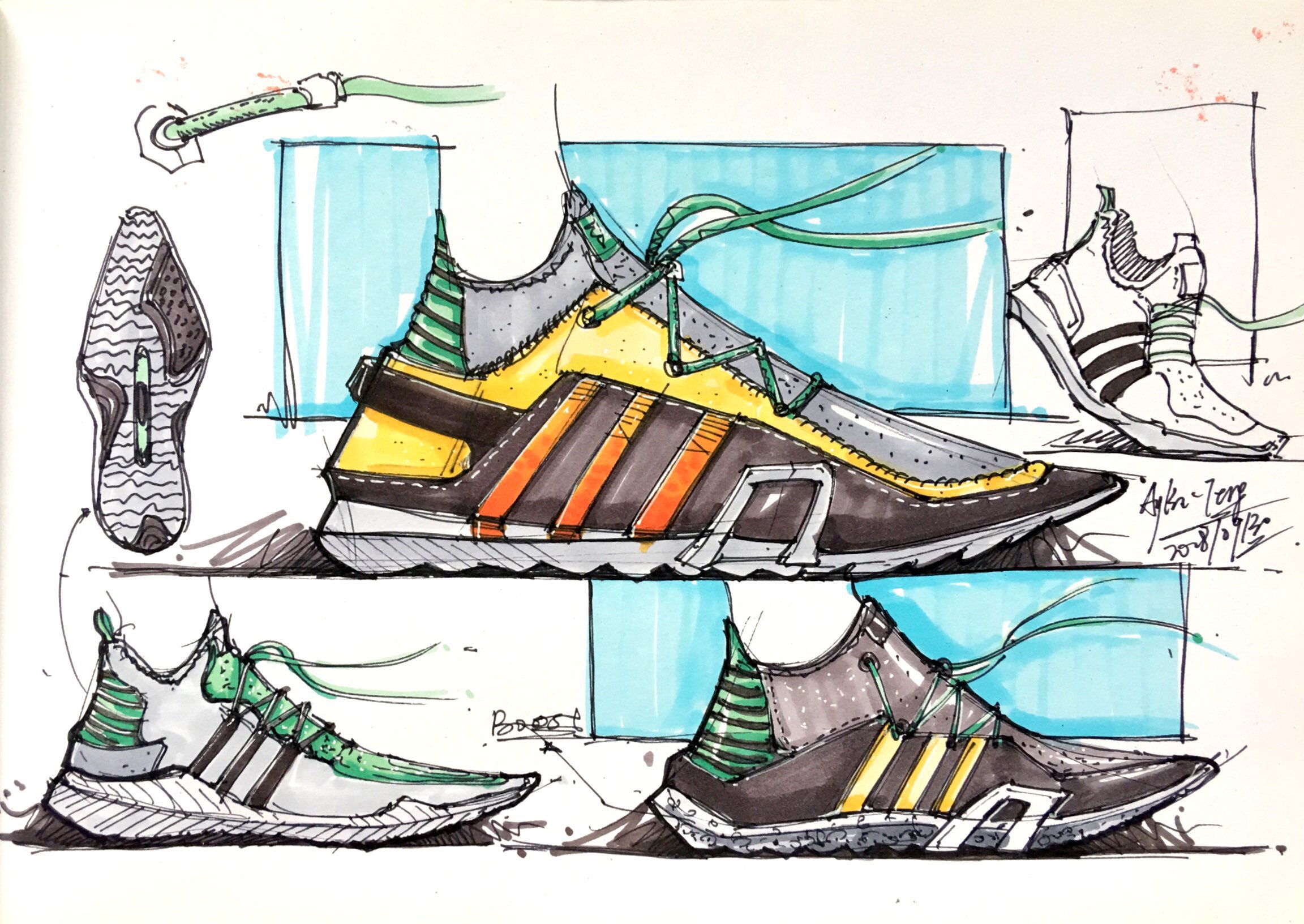 Teng Yilin，Hand drawn product design，Hand drawn industrial design，Designer's hand-painted book，Pursue dream Jiangnan Design Postgraduate Entrance Examination，