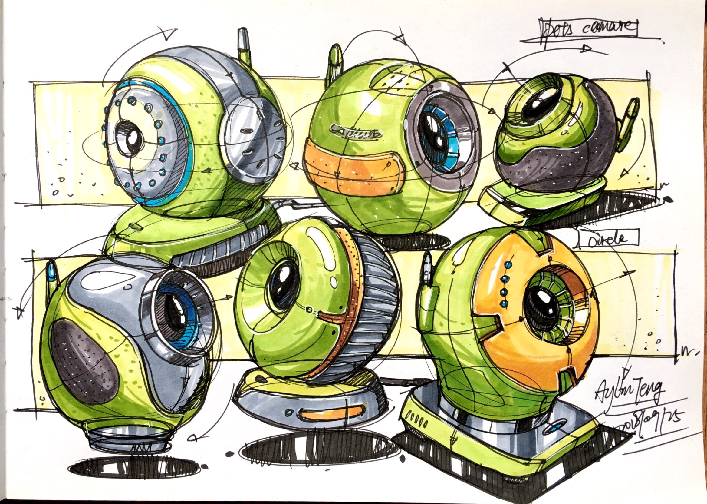 Teng Yilin，Hand drawn product design，Hand drawn industrial design，Designer's hand-painted book，Pursue dream Jiangnan Design Postgraduate Entrance Examination，