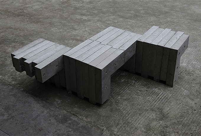 concrete，Public seat，Street furniture，