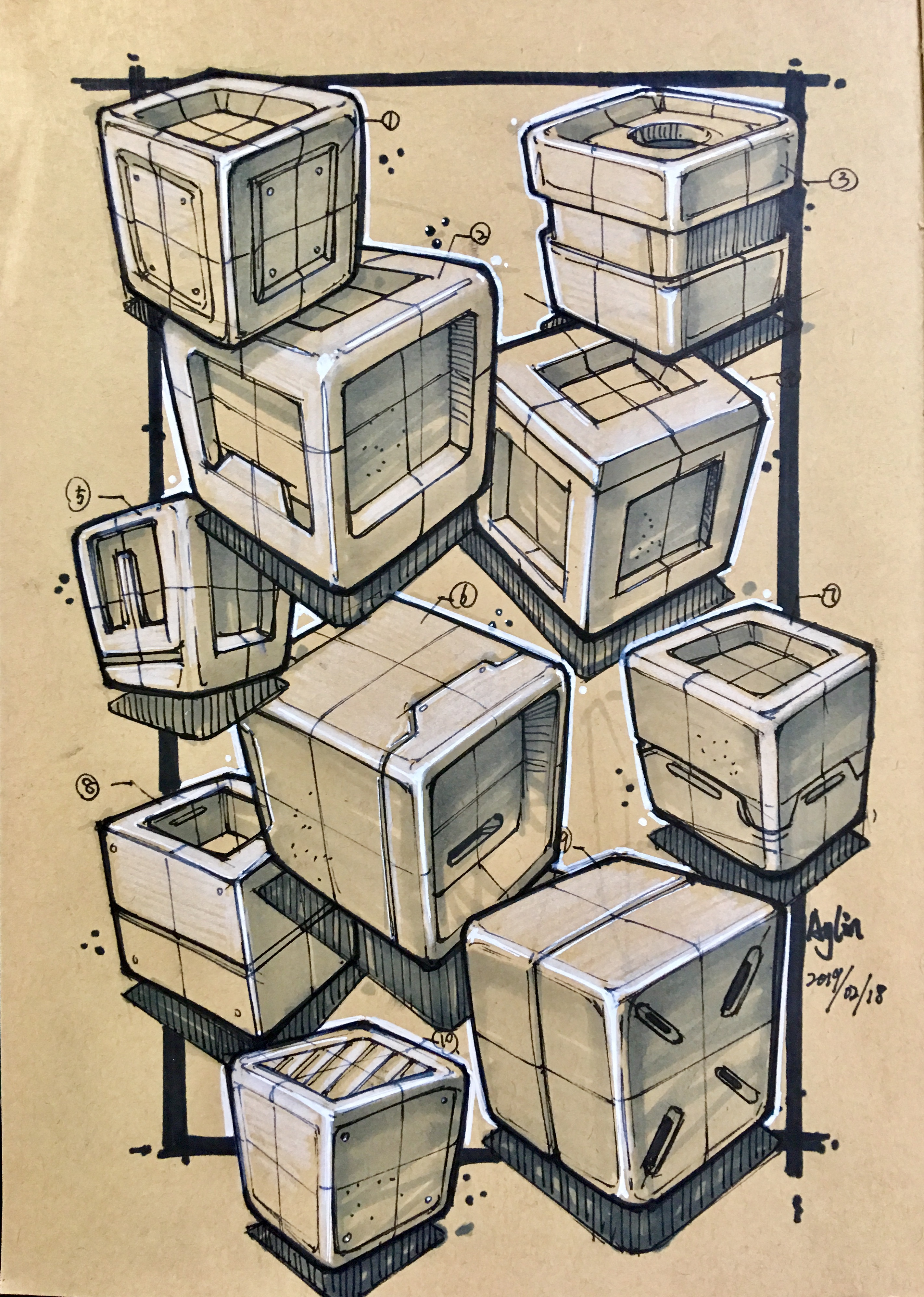 Teng Yilin，Hand drawn product design，Hand drawn industrial design，Designer's hand-painted book，Pursue dream Jiangnan Design Postgraduate Entrance Examination，