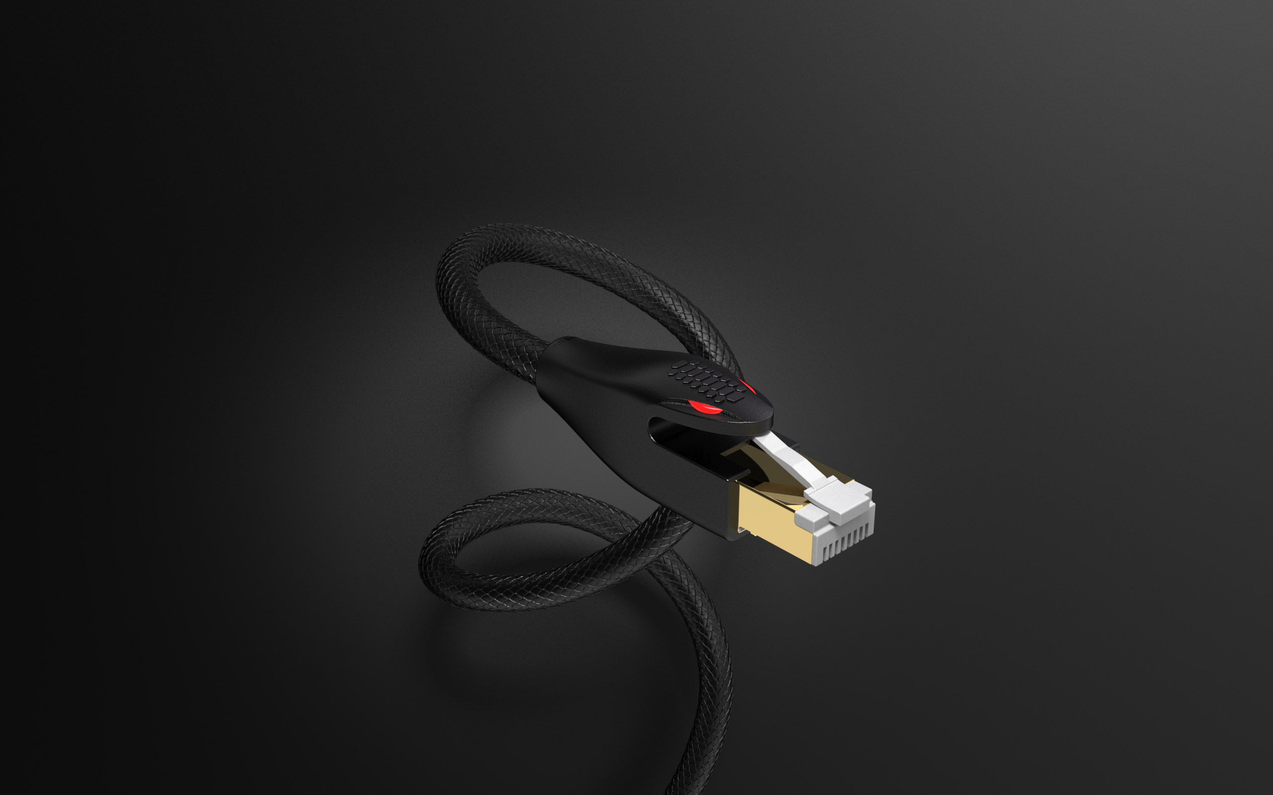 snake，Crazy Python，Network cable，rhino，keyshot，