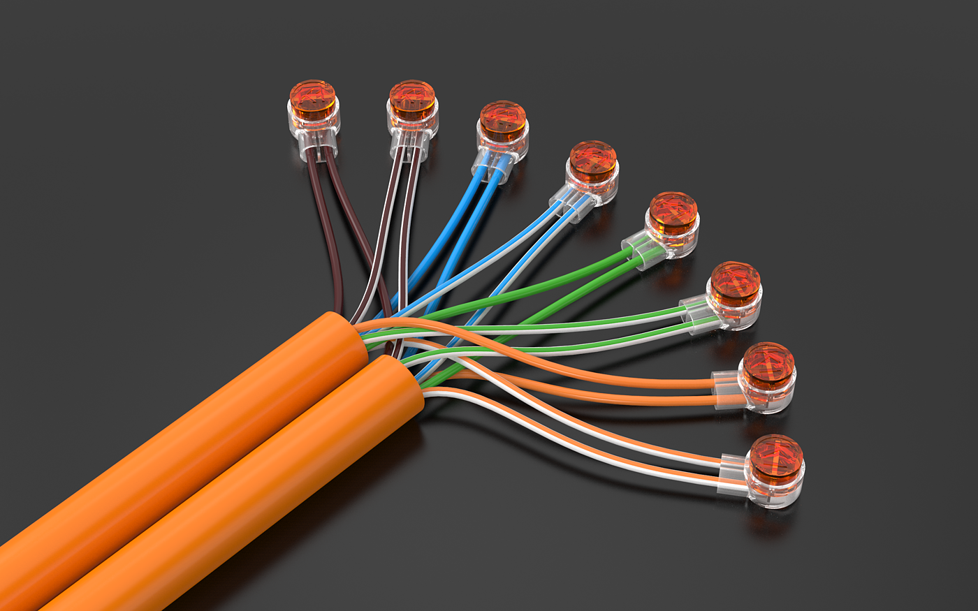 Network cable，terminal，rhino，keyshot，